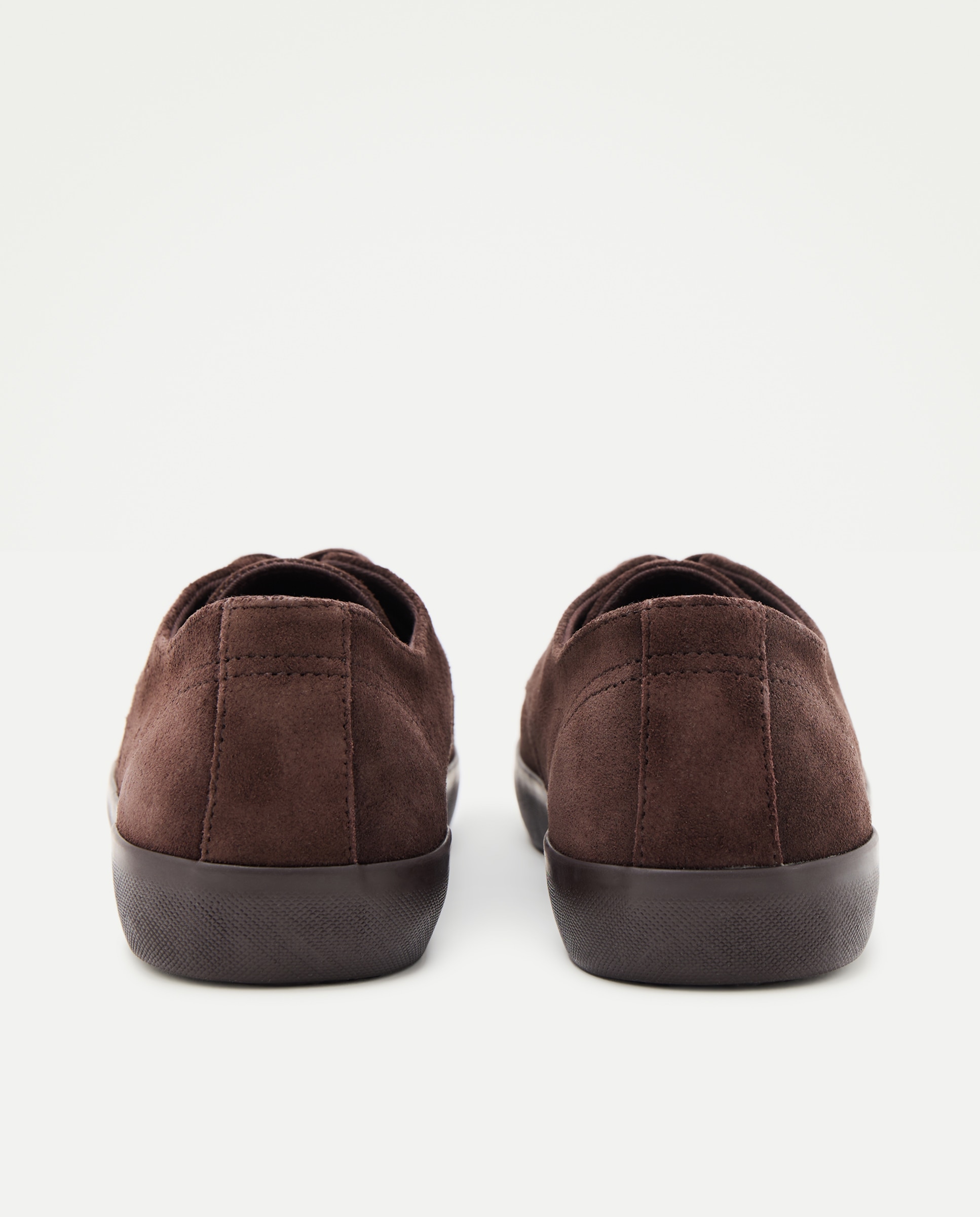 Zapato de hombre cordones de serraje con piso de goma Chocolate-3