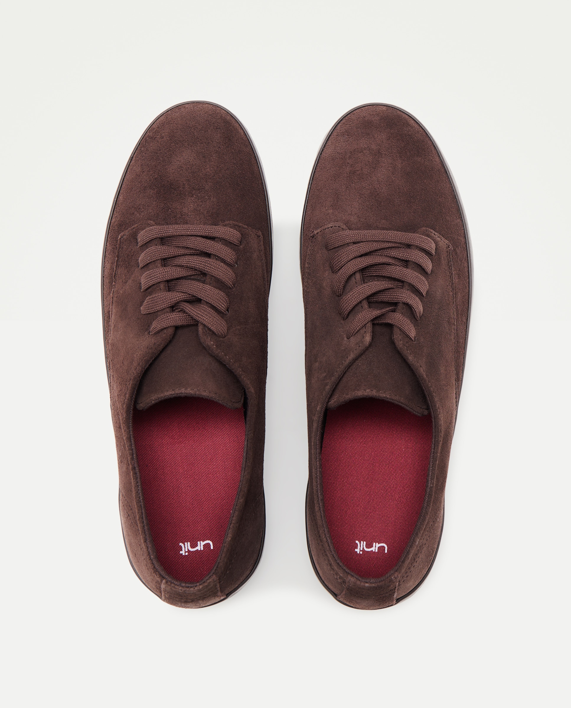 Zapato de hombre cordones de serraje con piso de goma Chocolate-4