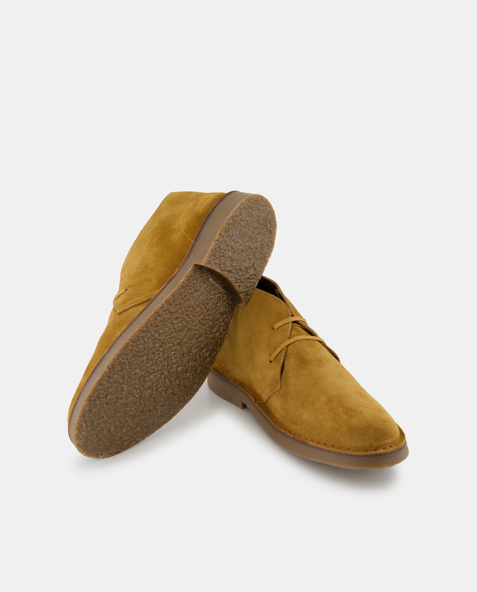 Botin cordones serraje. Marrón oscuro-2