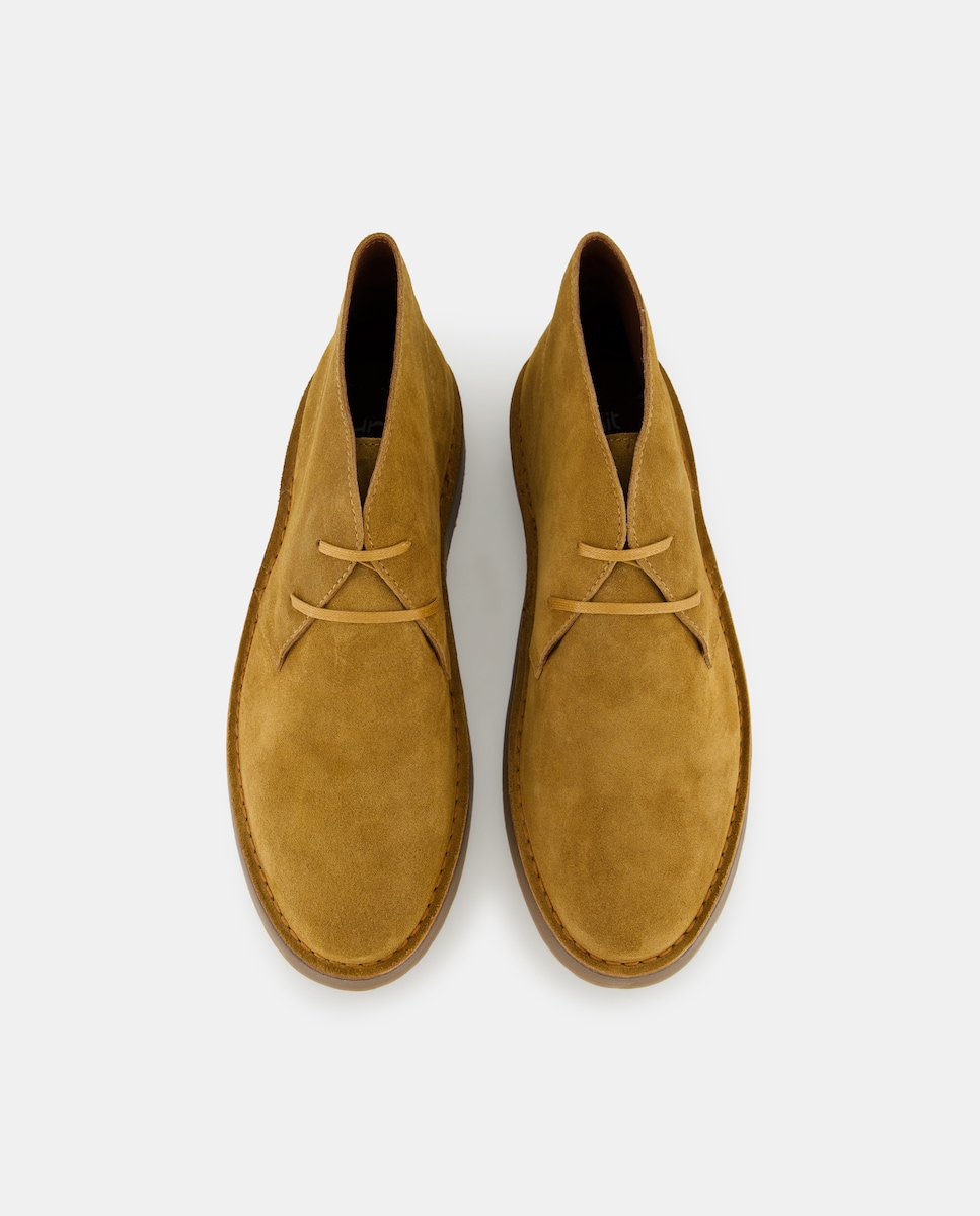 Botin cordones serraje. Marrón oscuro-4