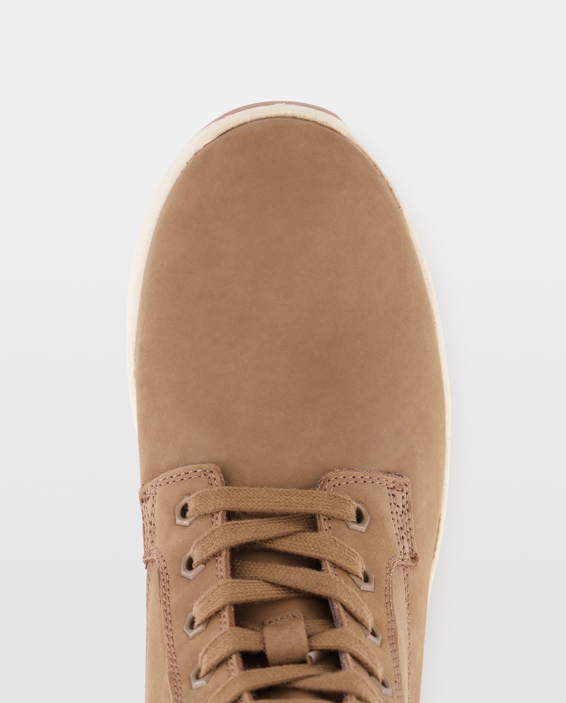 Bota cordones de nobuck de hombre con piso de goma Marrón-5