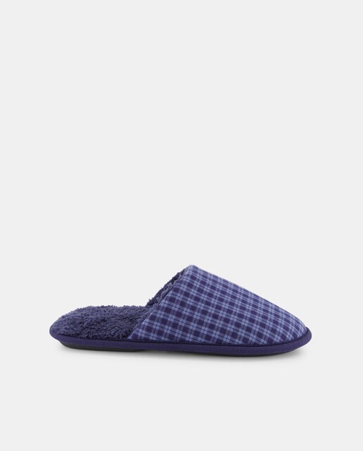 Imagen 0 de Zapatilla de casa de hombre de cuadros con piso de goma