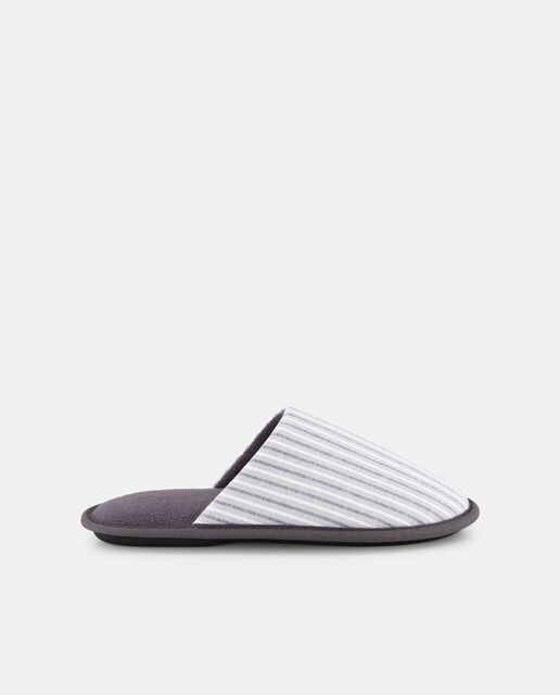 Imagen 0 de Zapatilla de casa de hombre de rayas con piso de goma