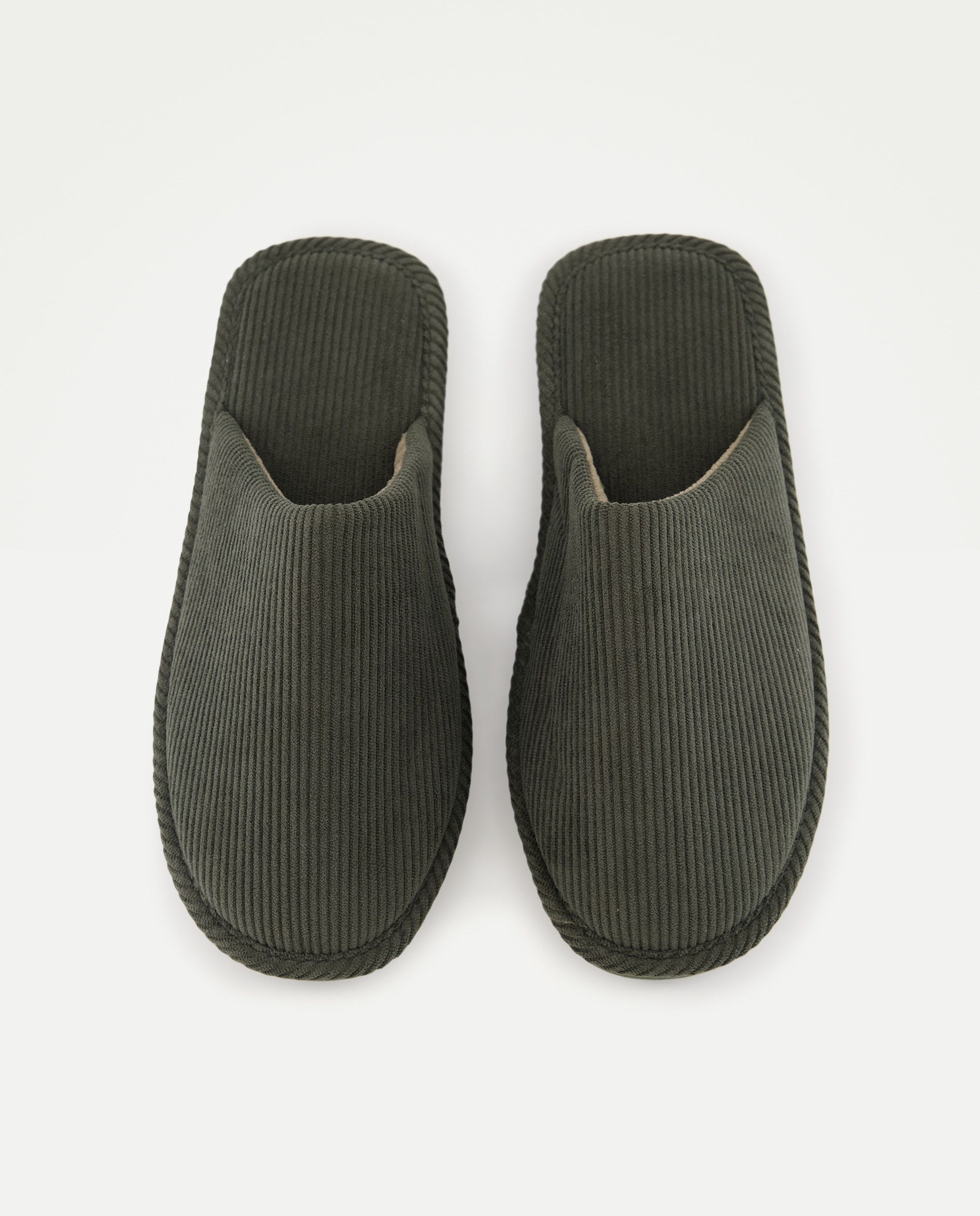 Zapatilla de hombre abierta de pana con piso ligero 520 Kaki-4