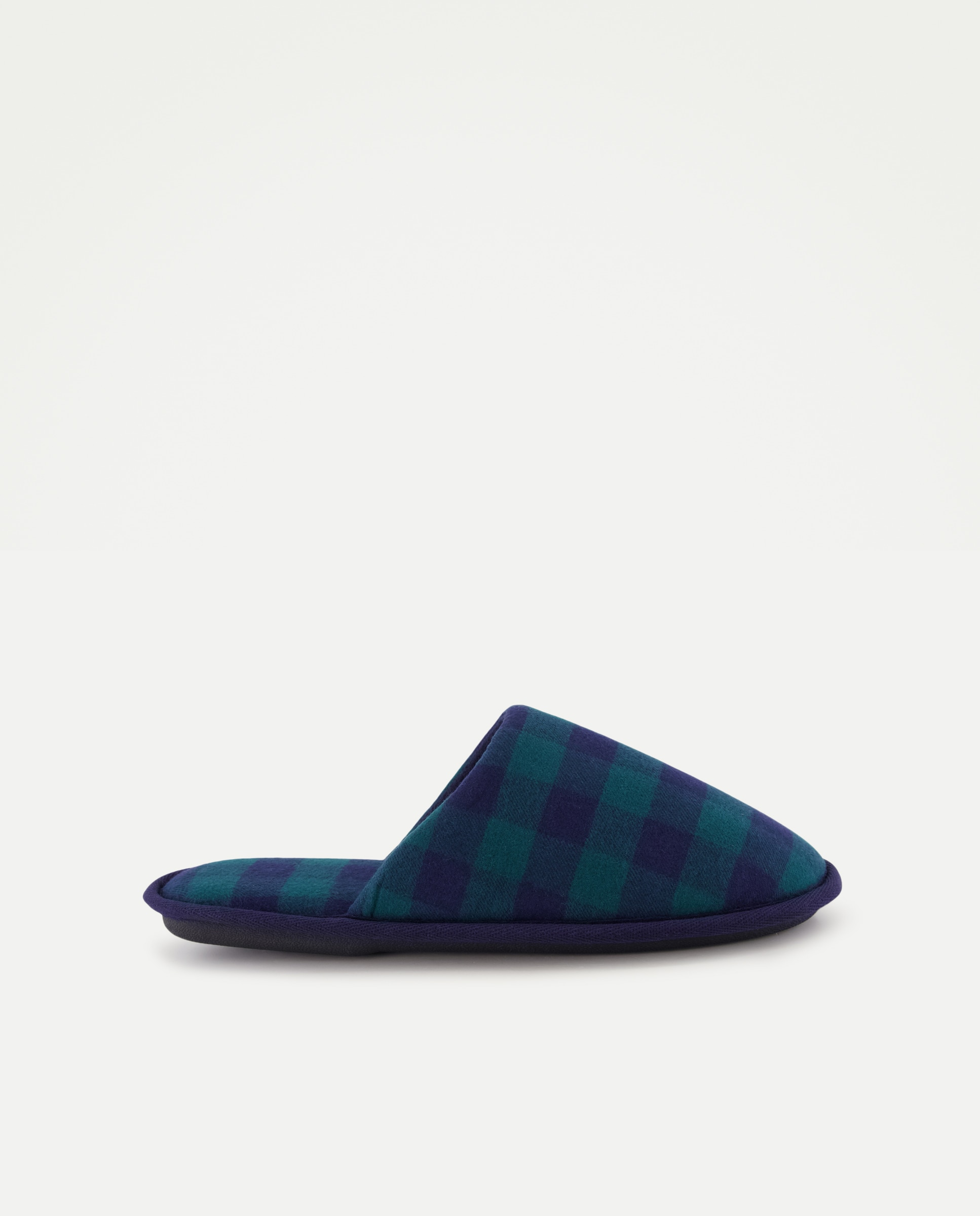 Imagen 0 de Zapatilla de hombre abierta de cuadros pijama con piso de goma