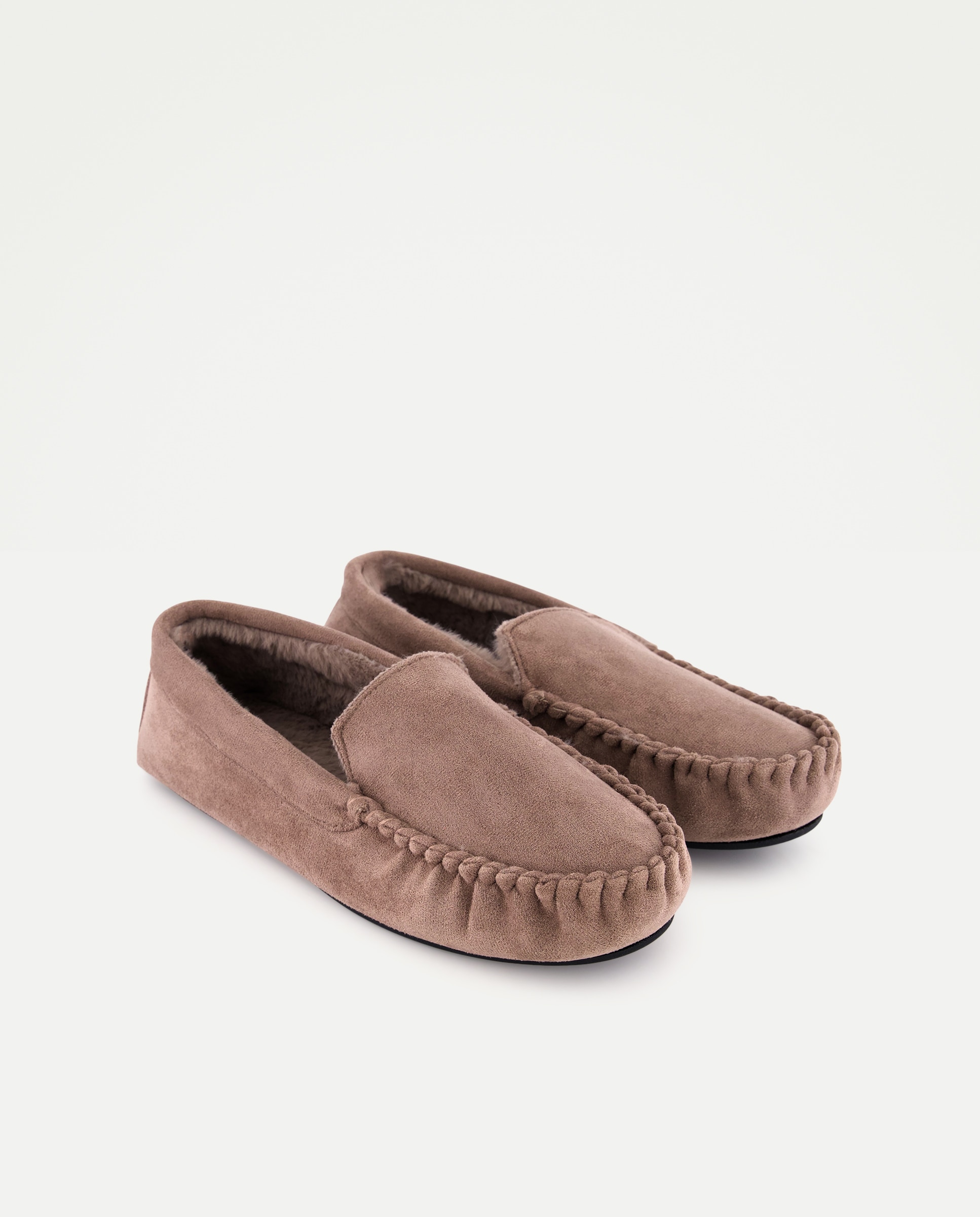 Zapatilla cerrada de micro con piso de goma de hombre 820 Gris medio-2