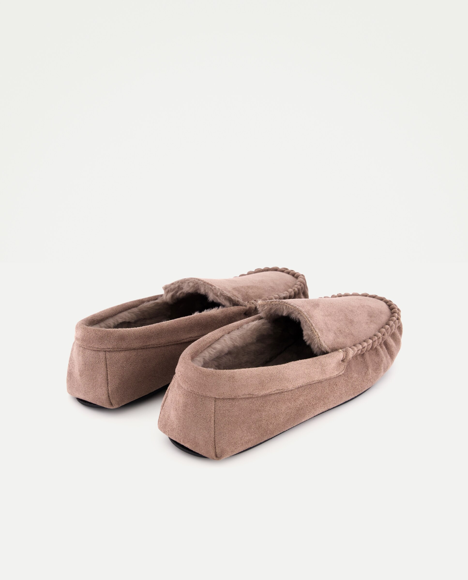 Zapatilla cerrada de micro con piso de goma de hombre 820 Gris medio-3