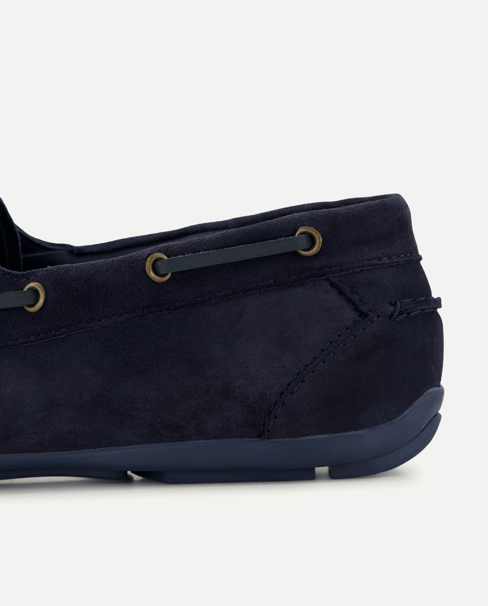 Náutico de hombre de nobuck con piso de goma Azul marino-5