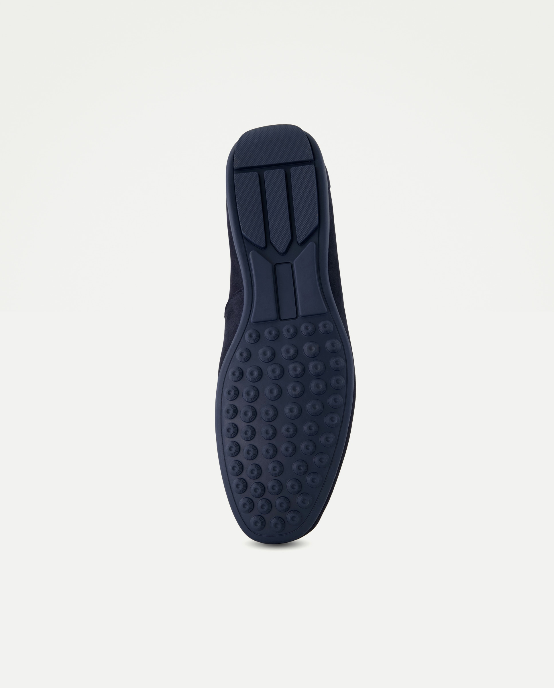 Náutico de hombre de nobuck con piso de goma Azul marino-6