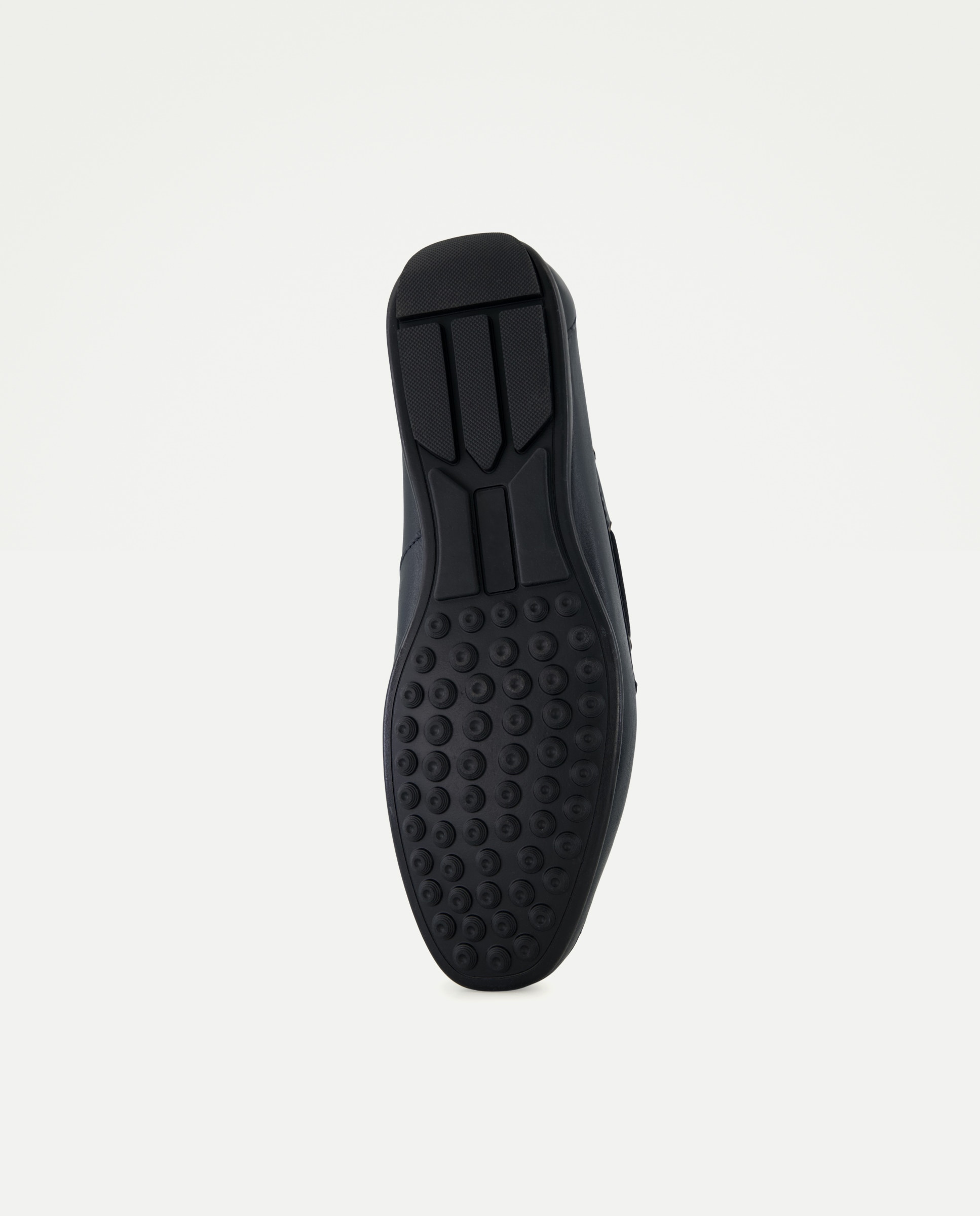Náutico cordones de hombre de piel con piso de goma Azul marino-6