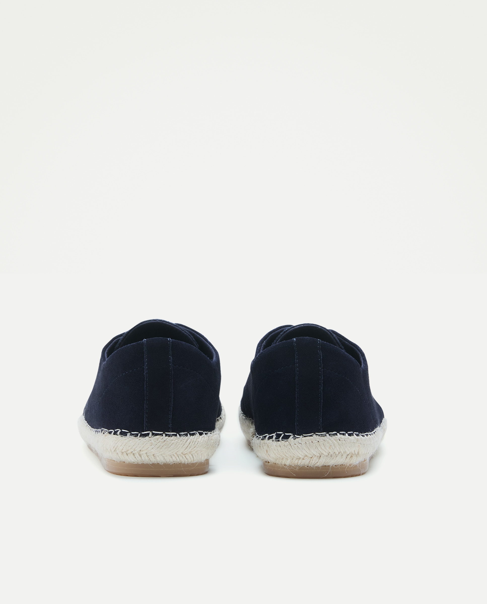 Zapato con cordones de serraje yute Azul marino-3