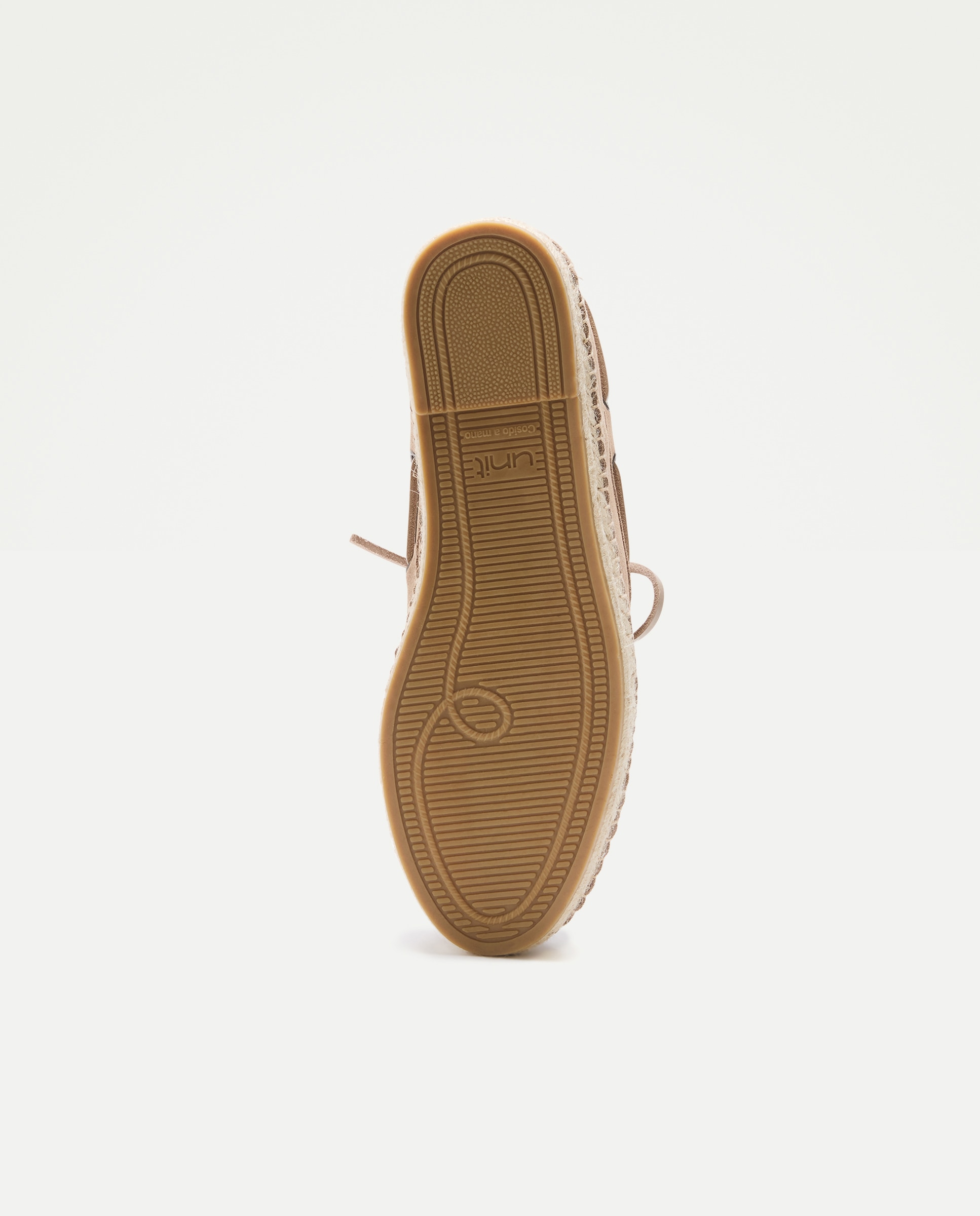 Nautico cordones de hombre de serraje con piso de yute Tostado-6
