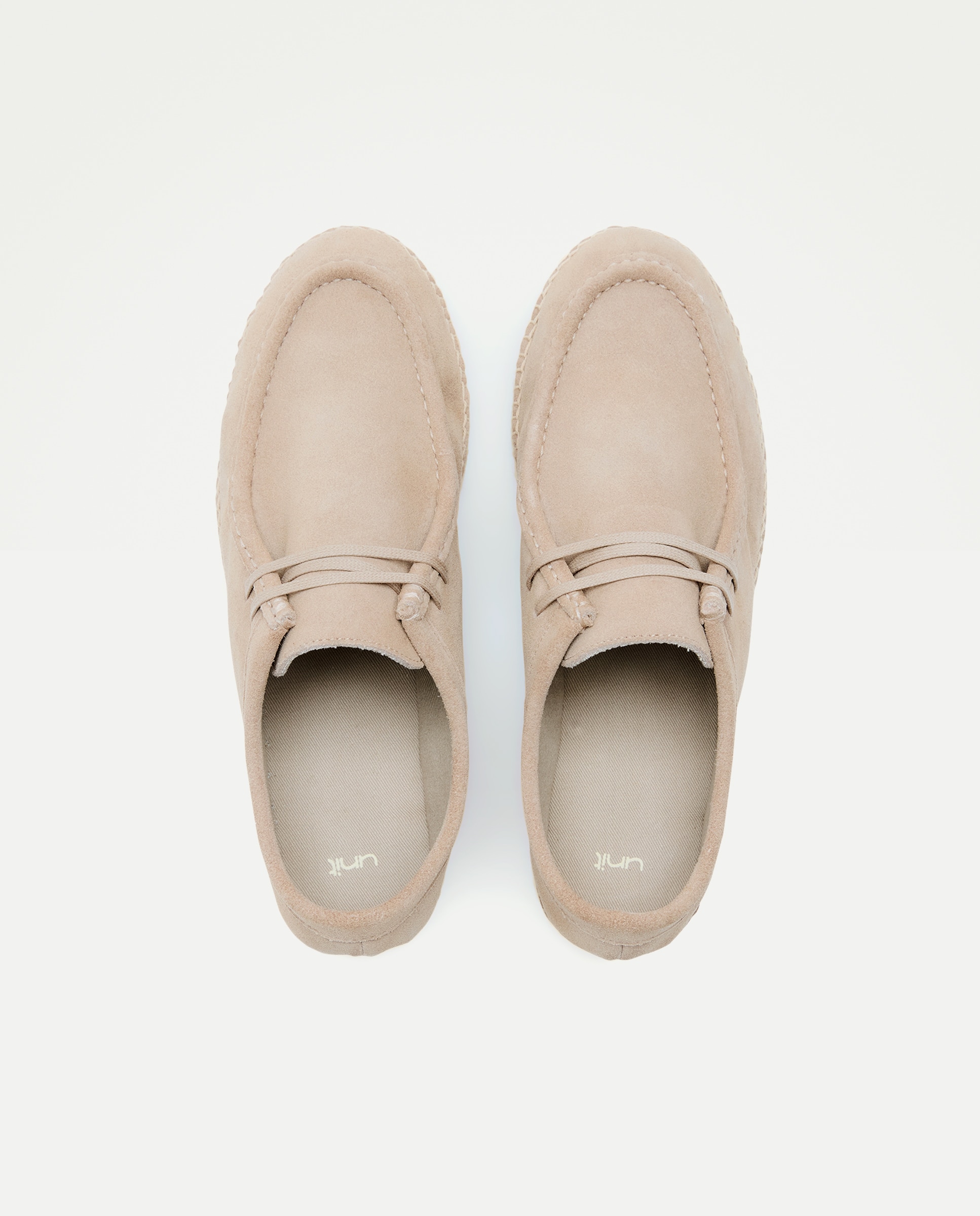 Wallaby cordones de hombre de serraje con piso de yute Tostado-4