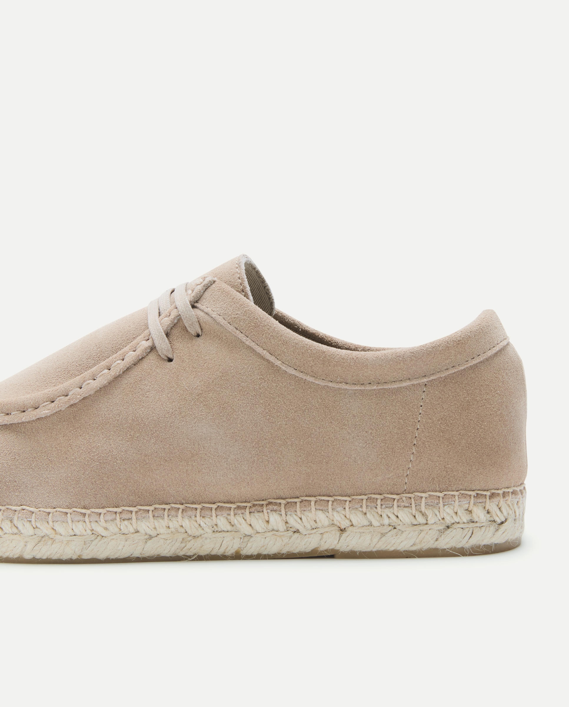 Wallaby cordones de hombre de serraje con piso de yute Tostado-5