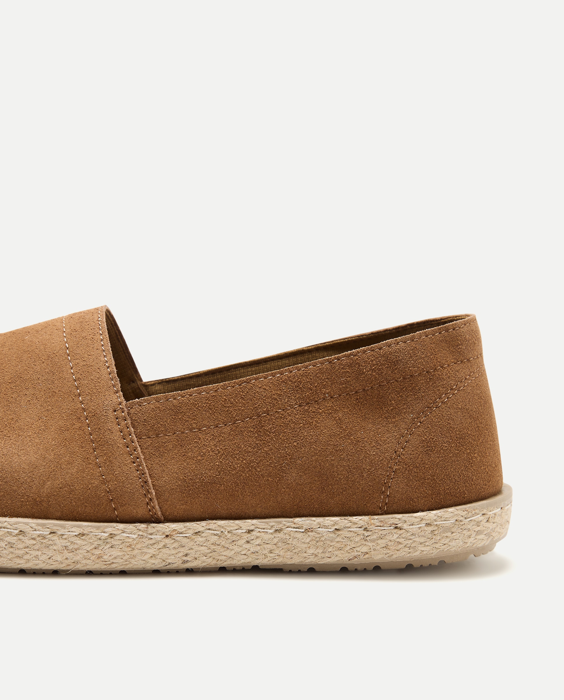 Alpargata de serraje con piso de goma yute 730 Camel-5