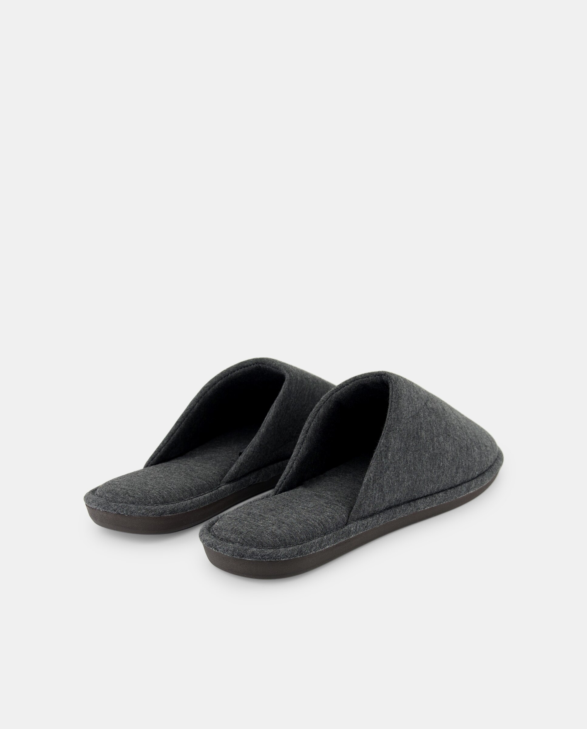 Zapatilla jersey con piso de goma Gris oscuro-3