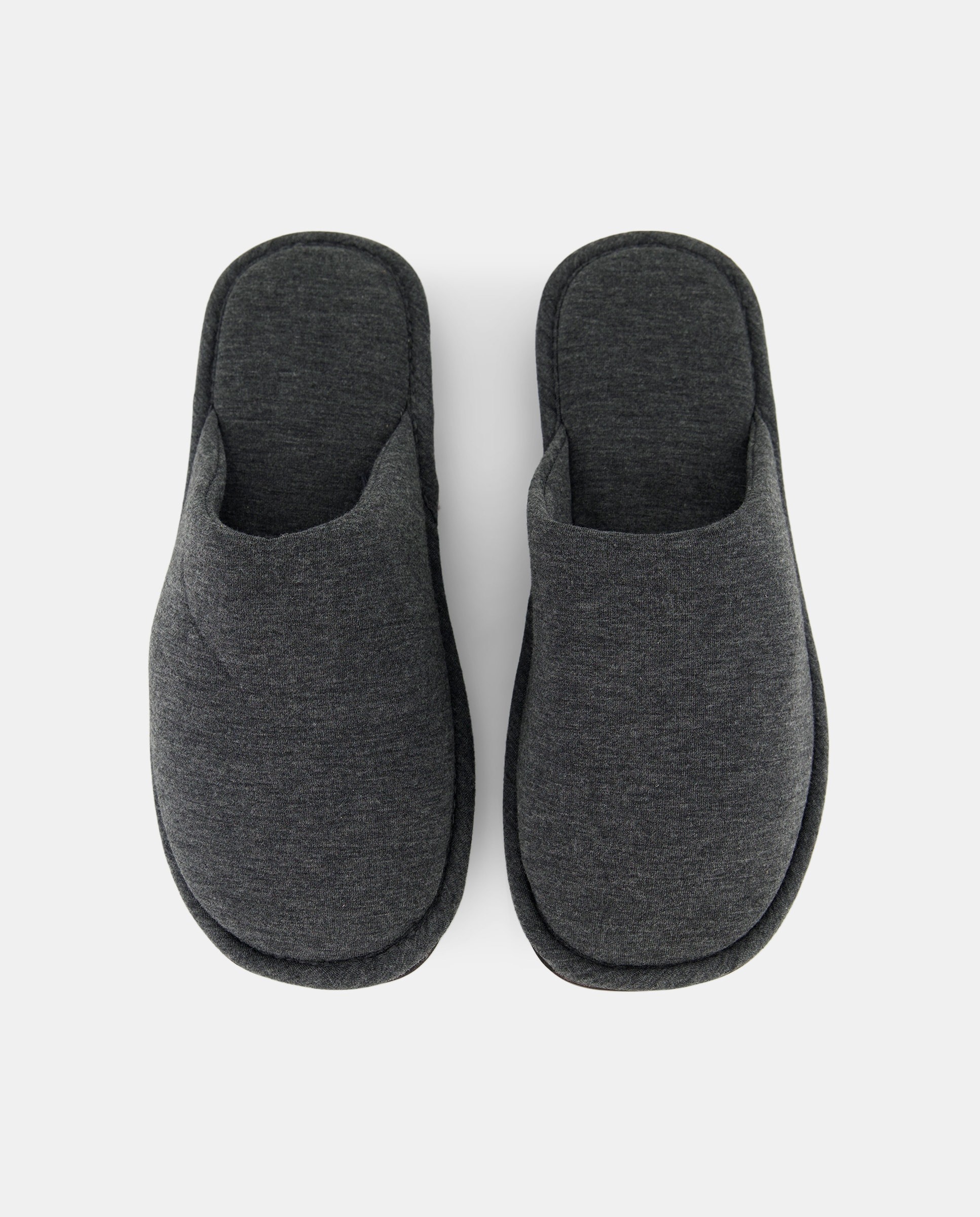 Zapatilla jersey con piso de goma Gris oscuro-4