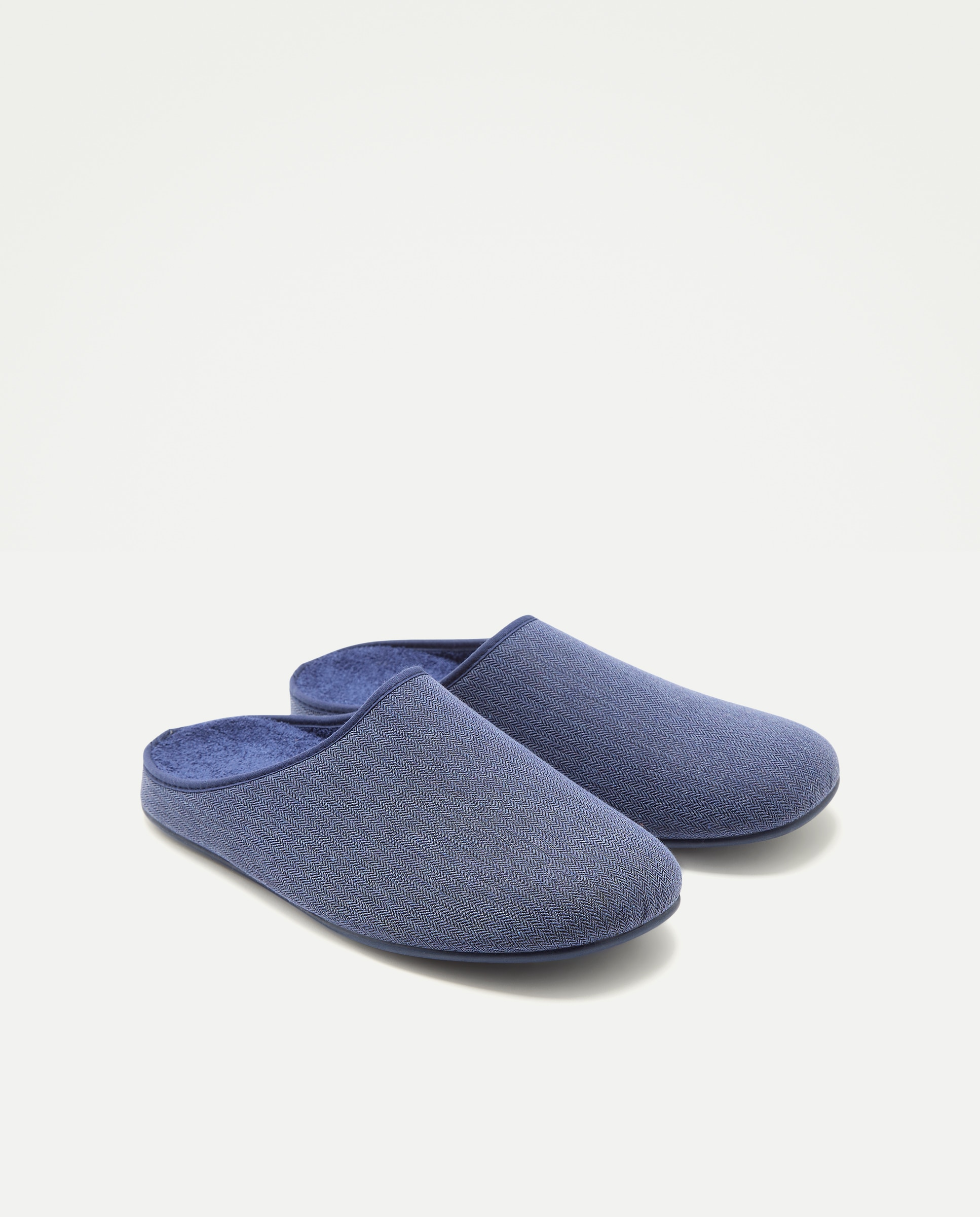 Zapatilla espiga con piso de goma Azul marino-2