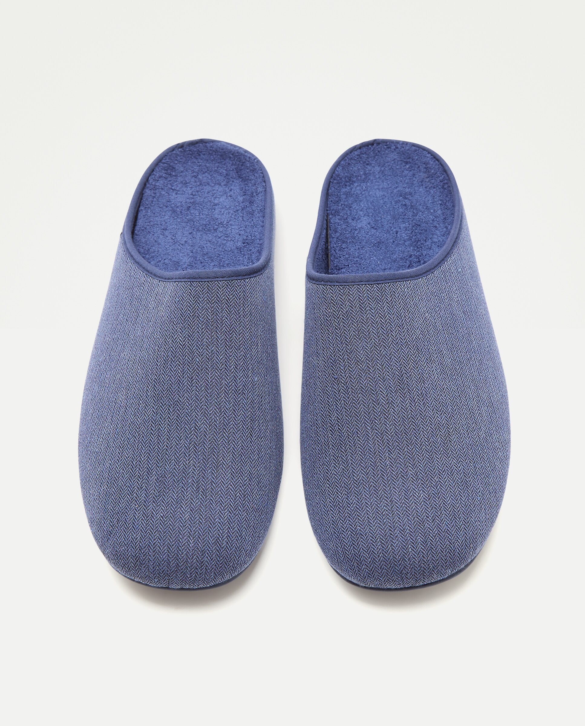 Zapatilla espiga con piso de goma Azul marino-4