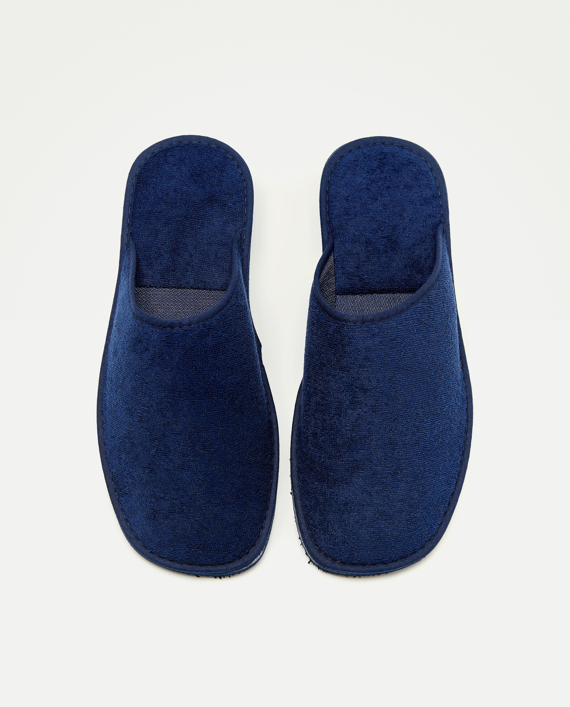 Zapatilla rizo con piso de goma ligero Azul marino-4