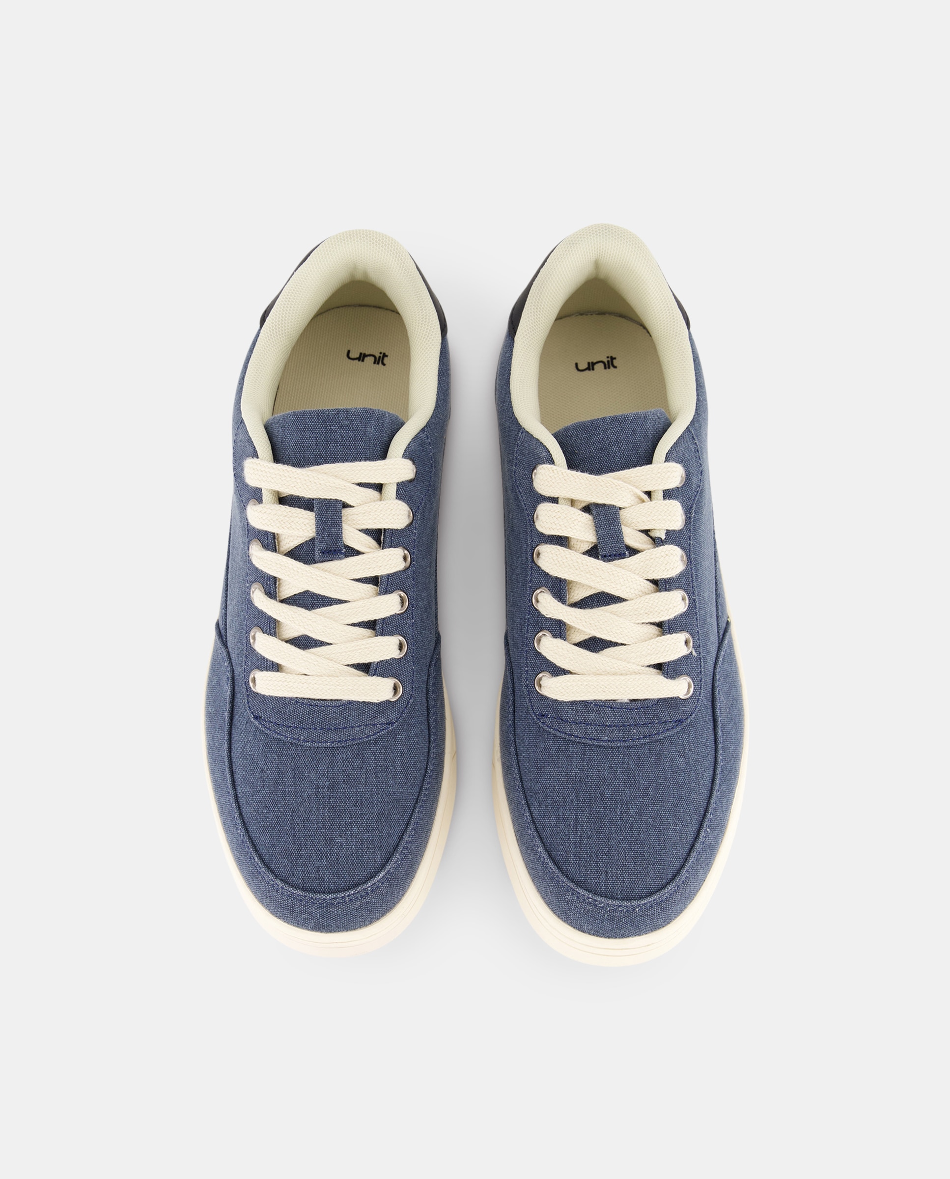 Deportivo lona lavada de hombre con piso de goma Azul oscuro-4