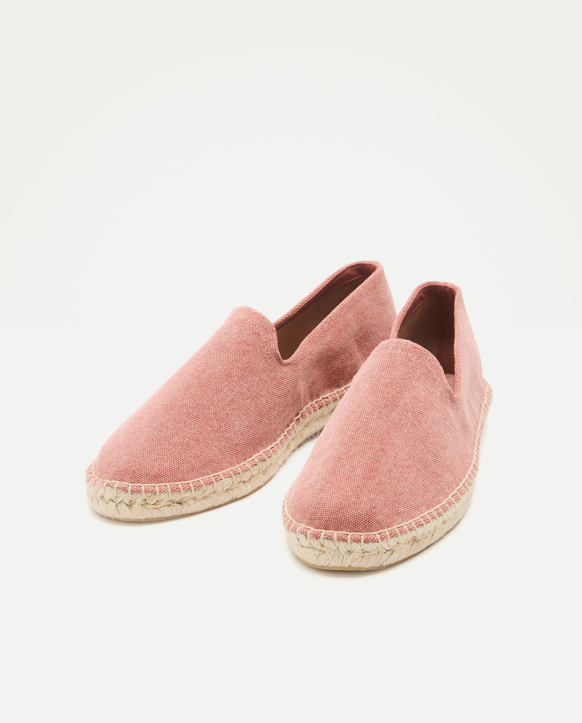 Alpargata lona lavada de hombre con piso de yute 600 Rojo-2