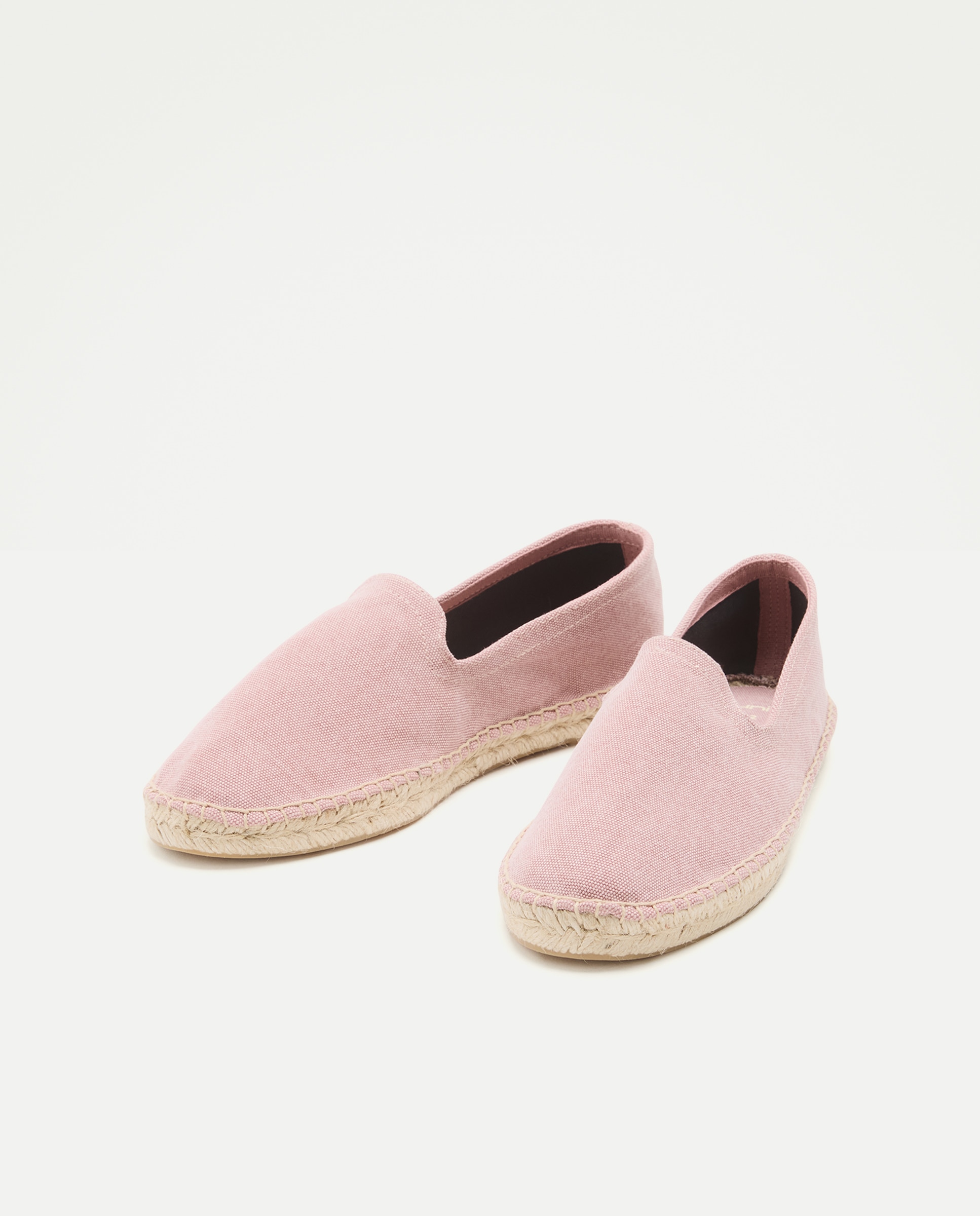 Alpargata lona lavada de hombre con piso de yute Rosa claro-2