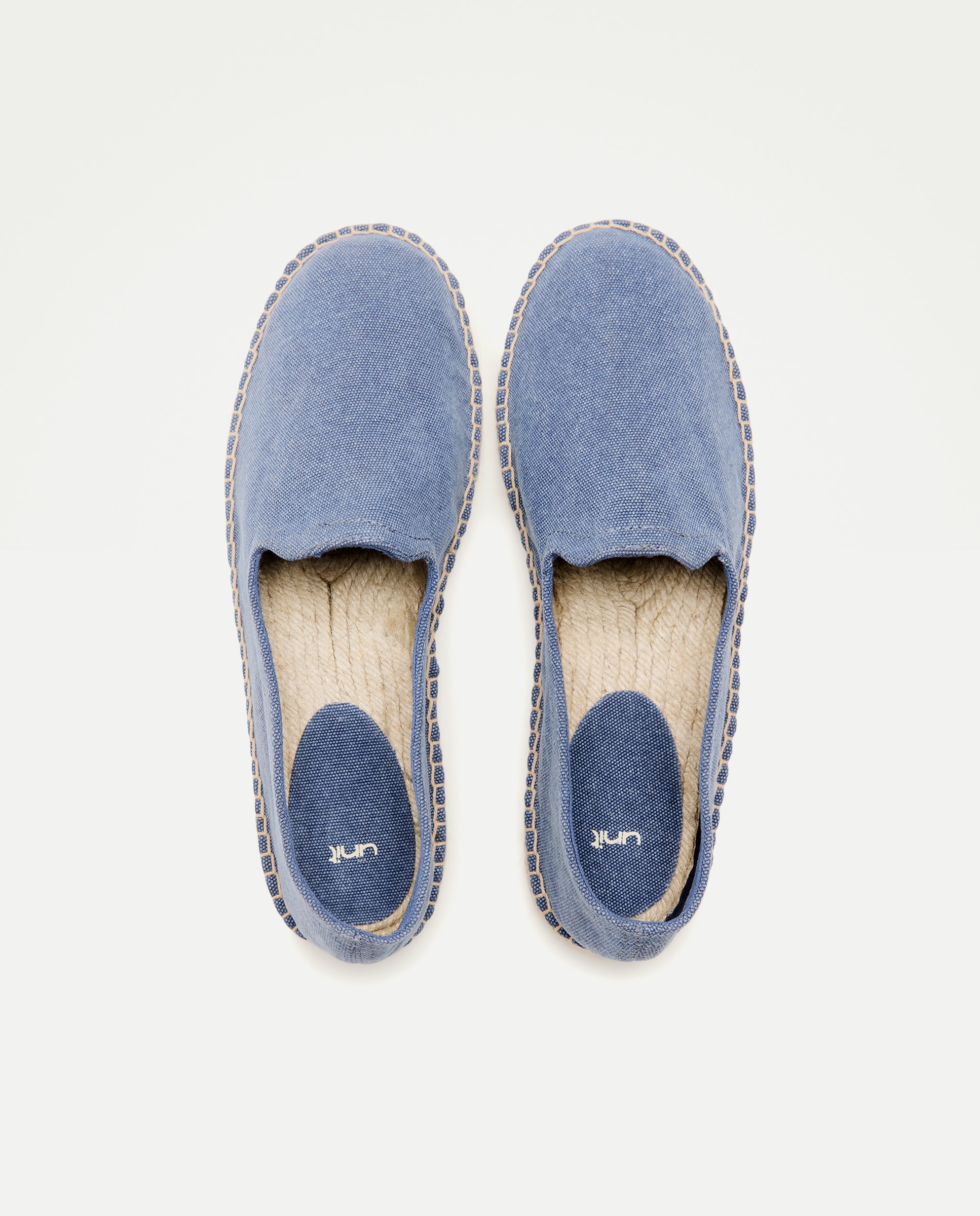 Alpargata lona lavada de hombre con piso de yute 400 Azul-4