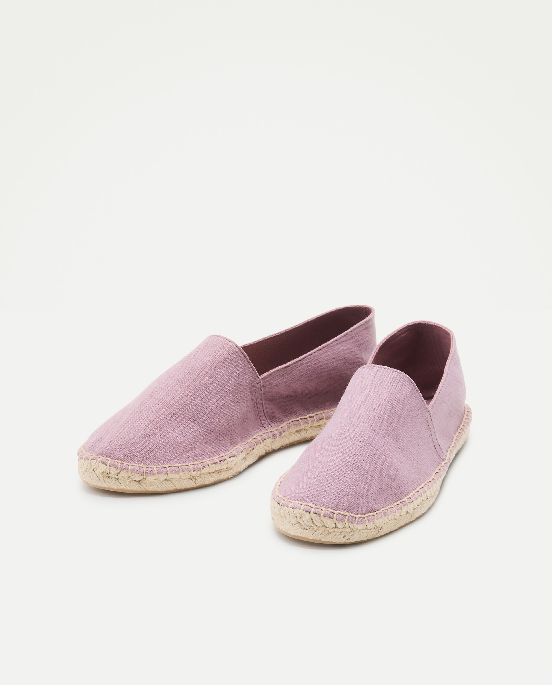 Alpargata recta lona de hombre con piso de yute Morado-2