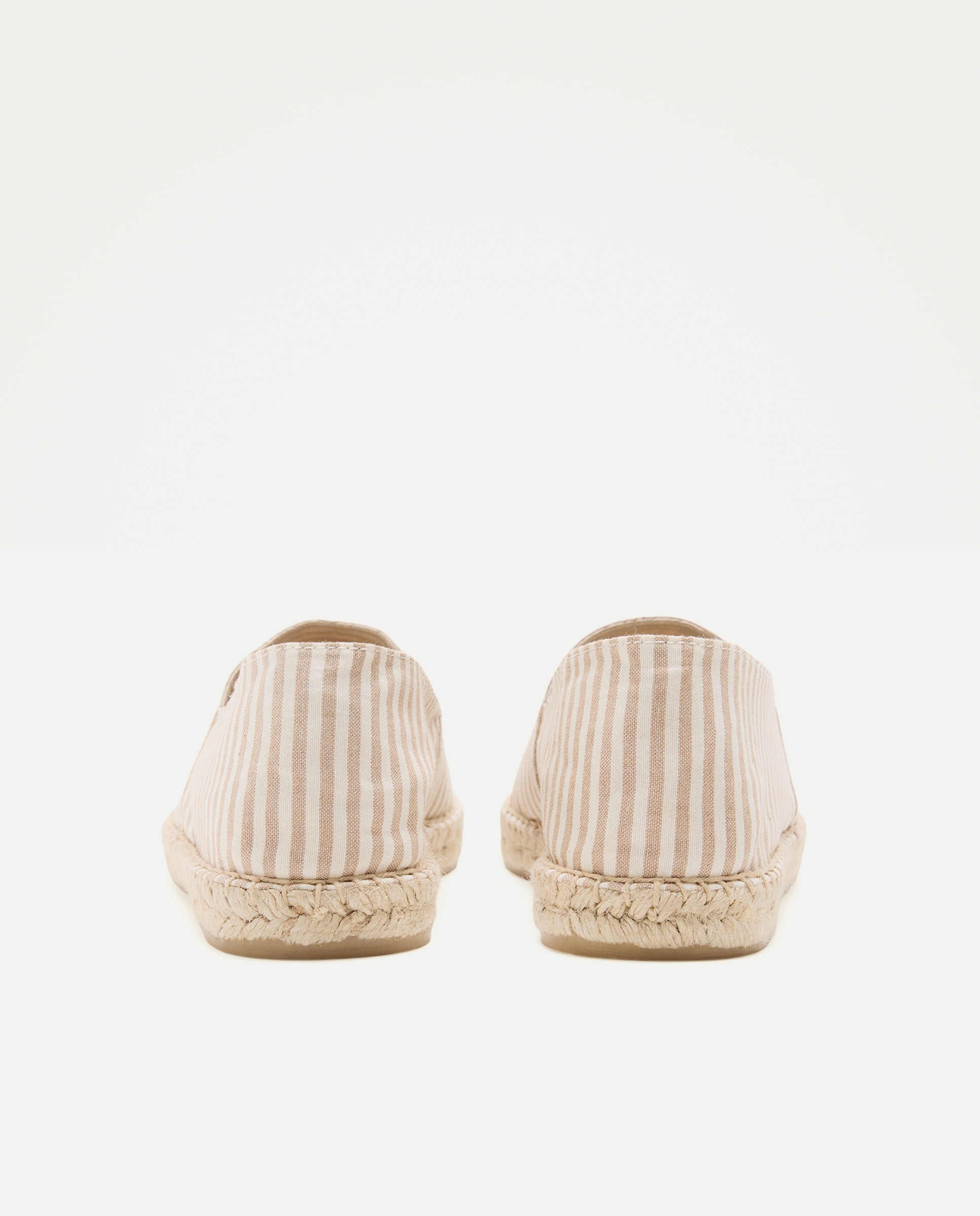 Alpargata recta rayas de hombre con piso de yute Beige-3