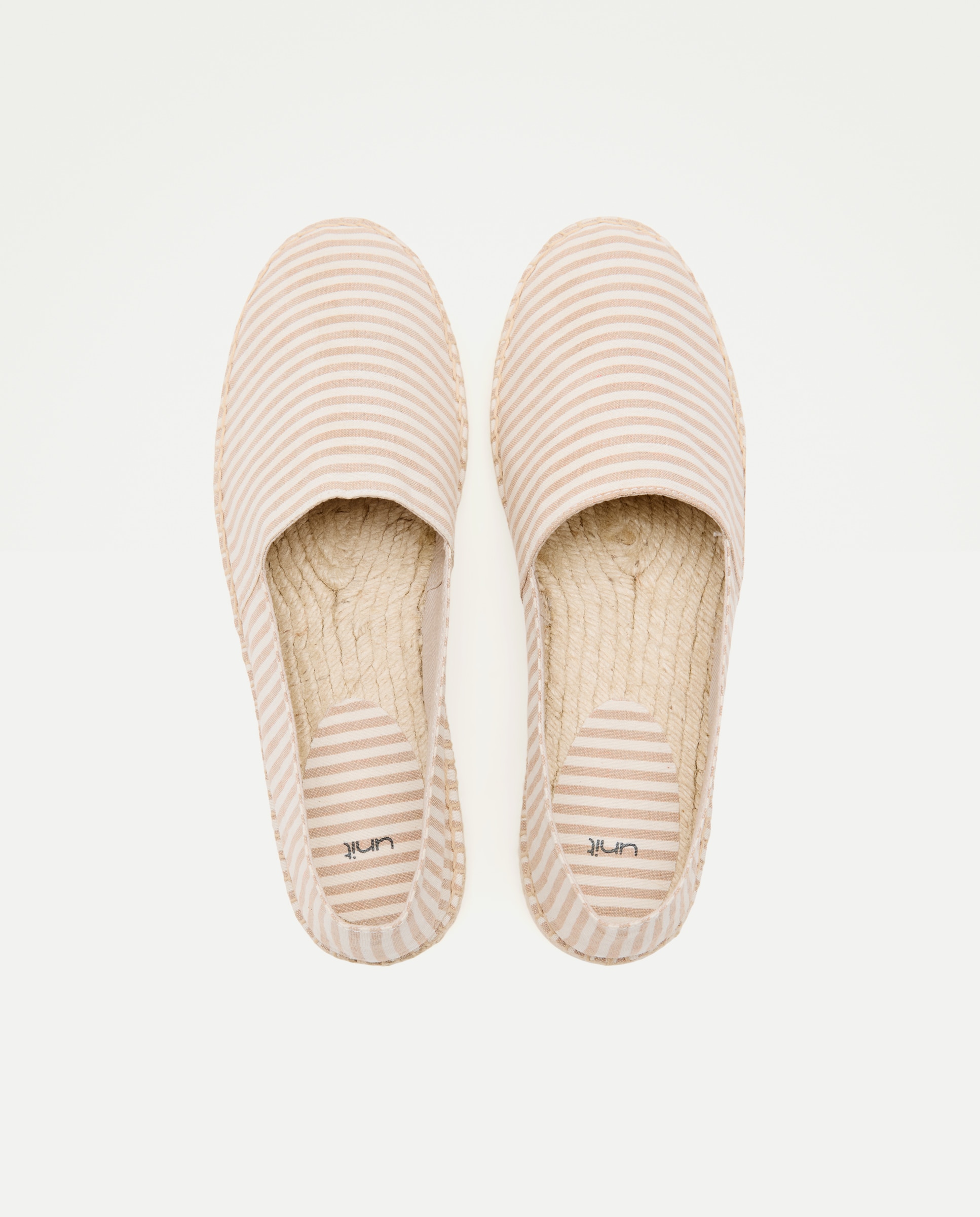 Alpargata recta rayas de hombre con piso de yute Beige-4