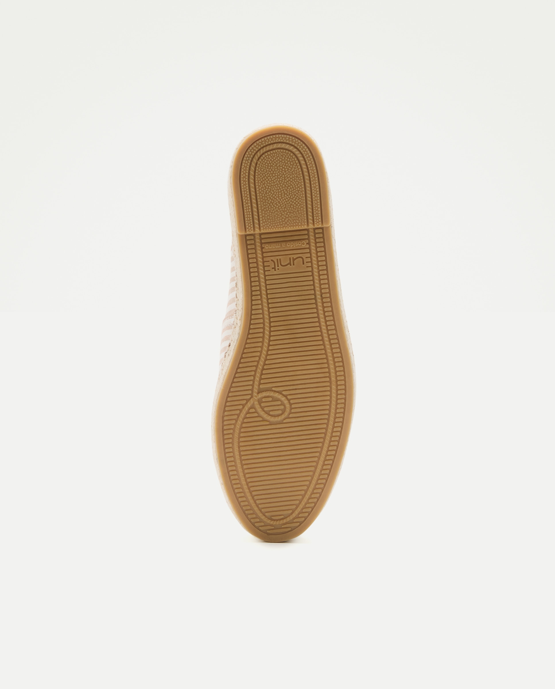 Alpargata recta rayas de hombre con piso de yute Beige-6