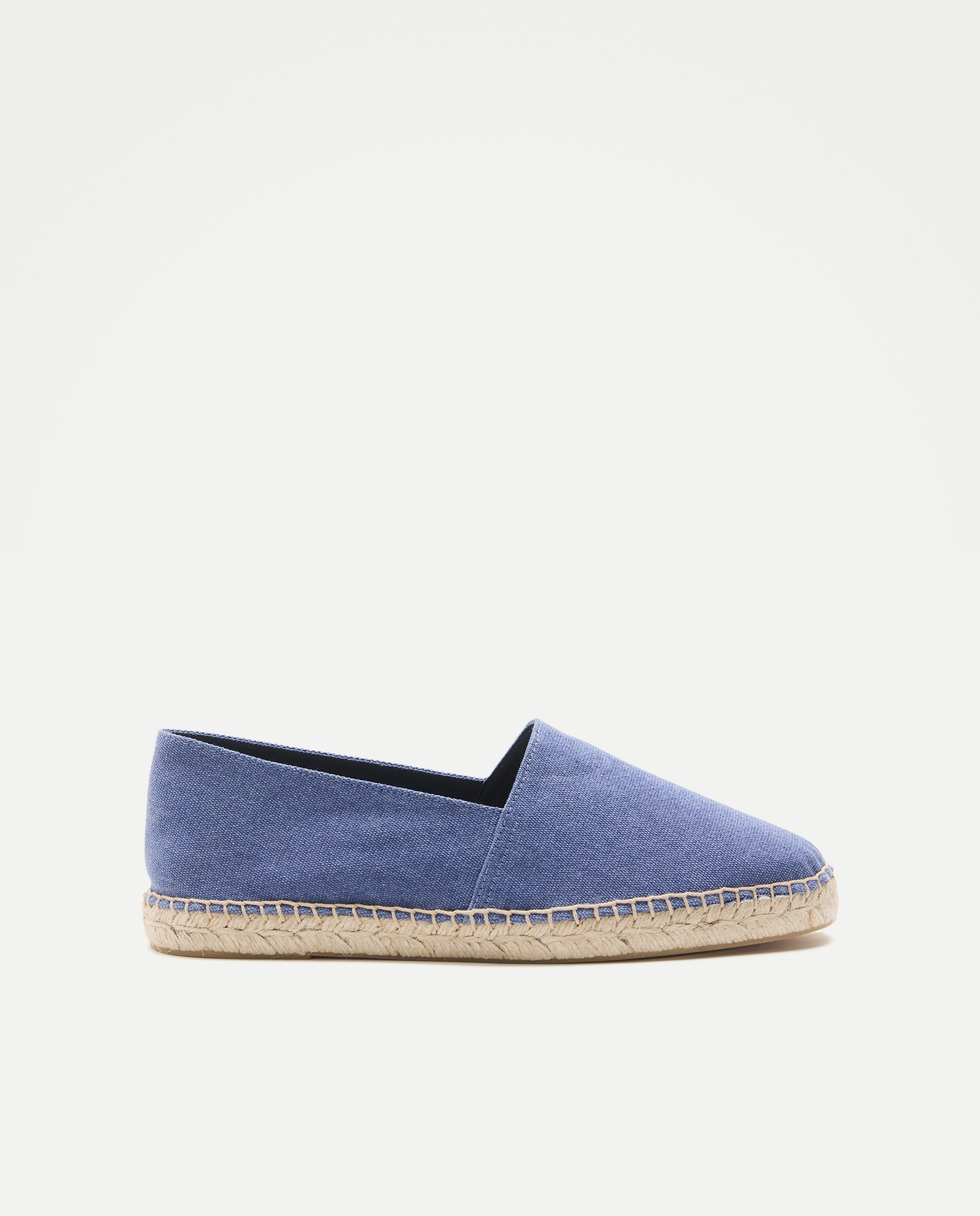 Alpargata recta lona lavada de hombre con piso de yute Azul marino-1