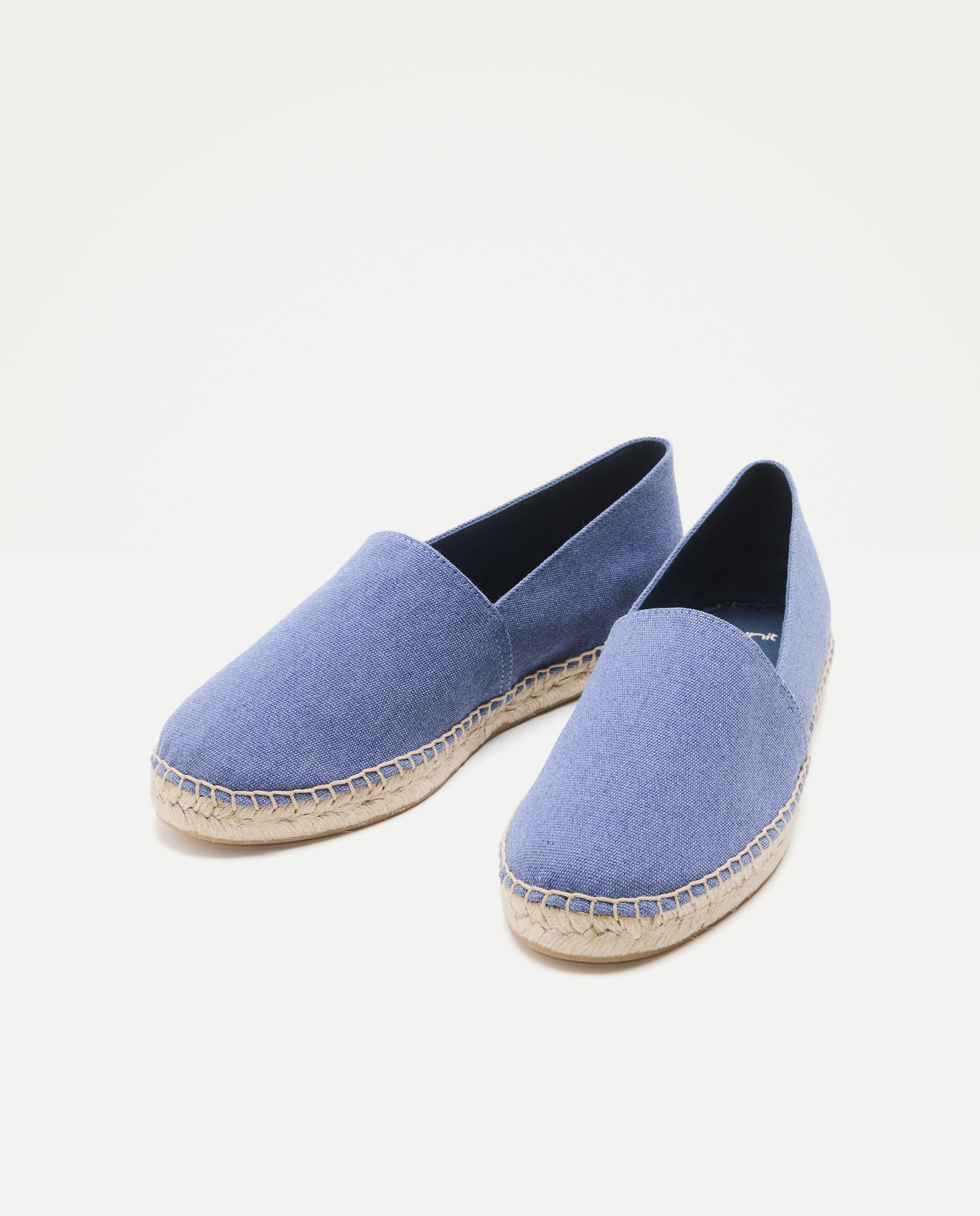 Alpargata recta lona lavada de hombre con piso de yute Azul marino-2