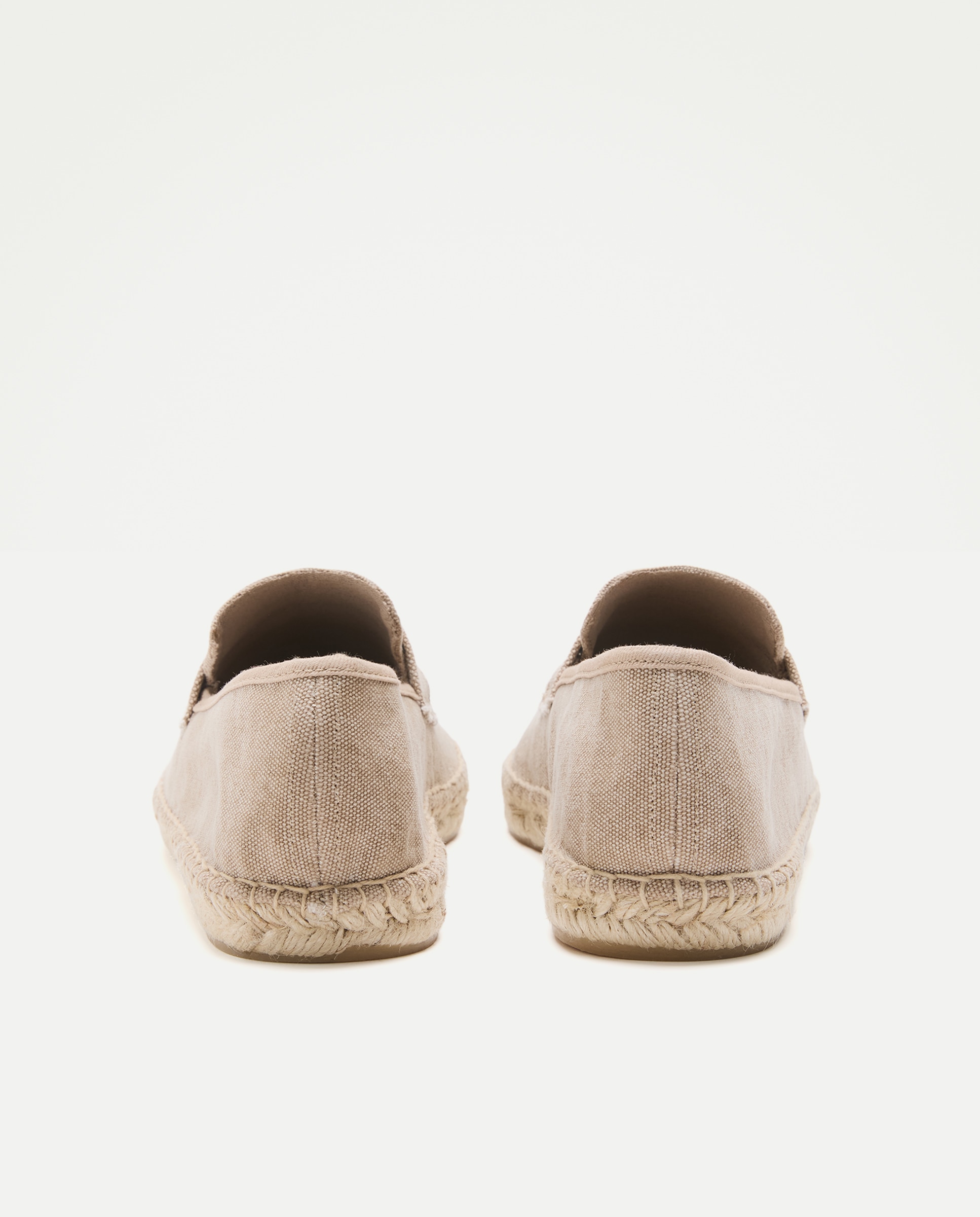 Mocasin antifaz lona lavada de hombre con piso de yute Tostado-3