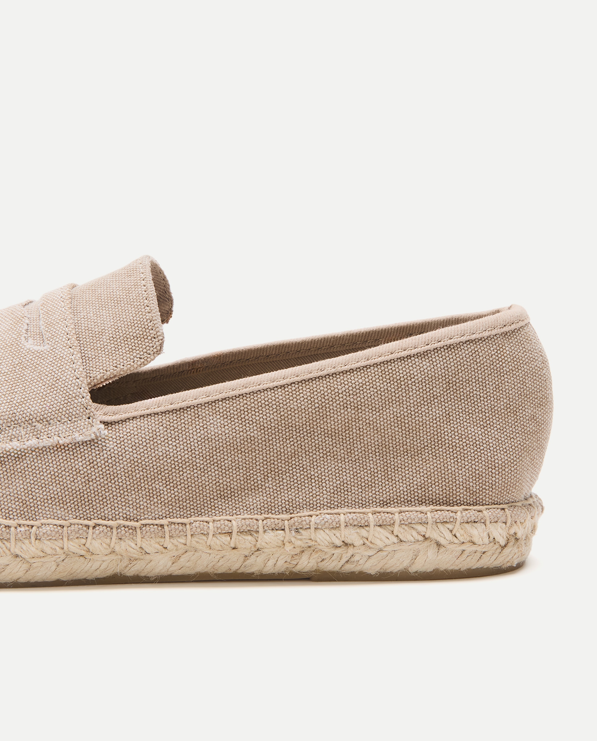 Mocasin antifaz lona lavada de hombre con piso de yute Tostado-5