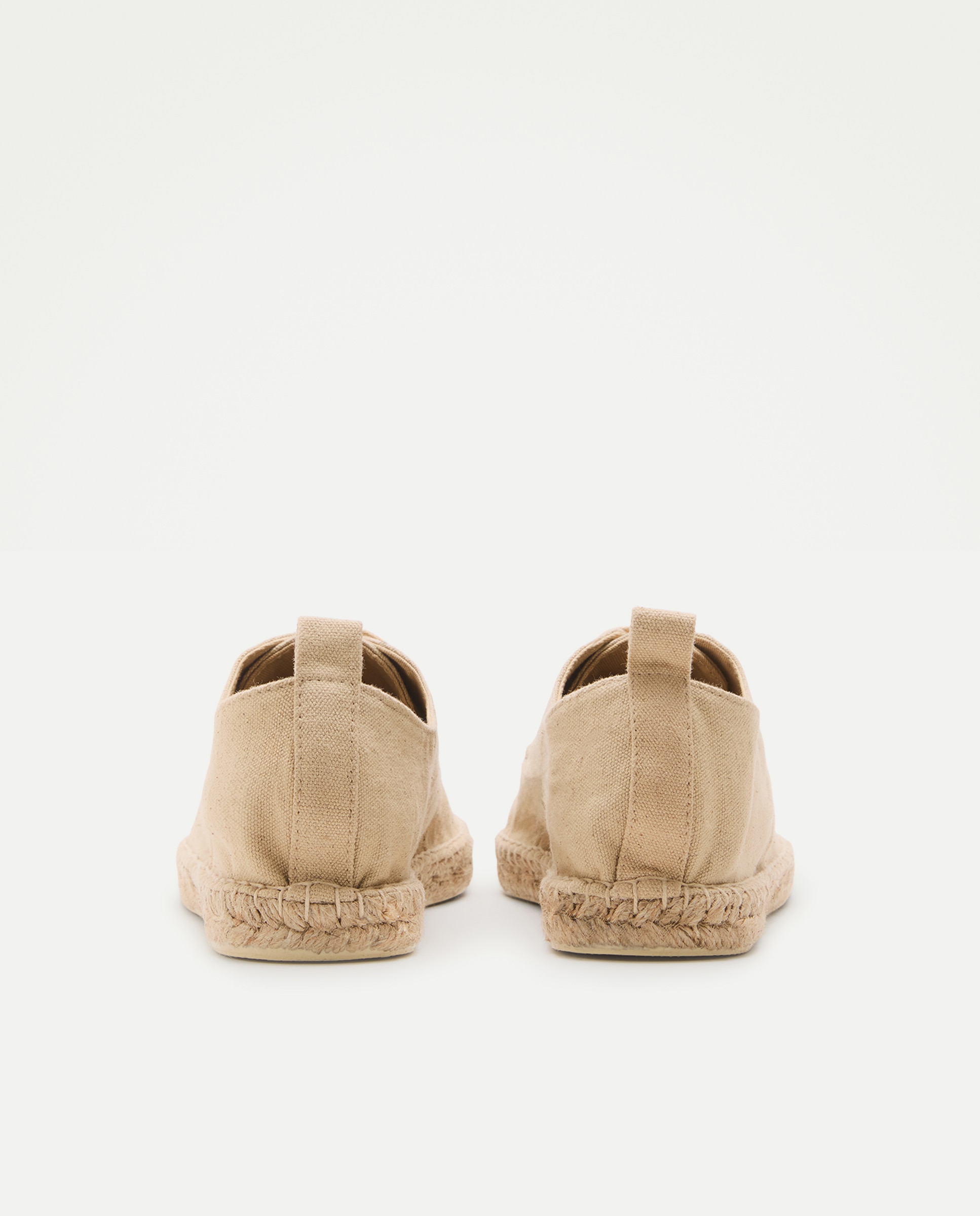 Zapato cordones lona de hombre con piso de yute Beige-3