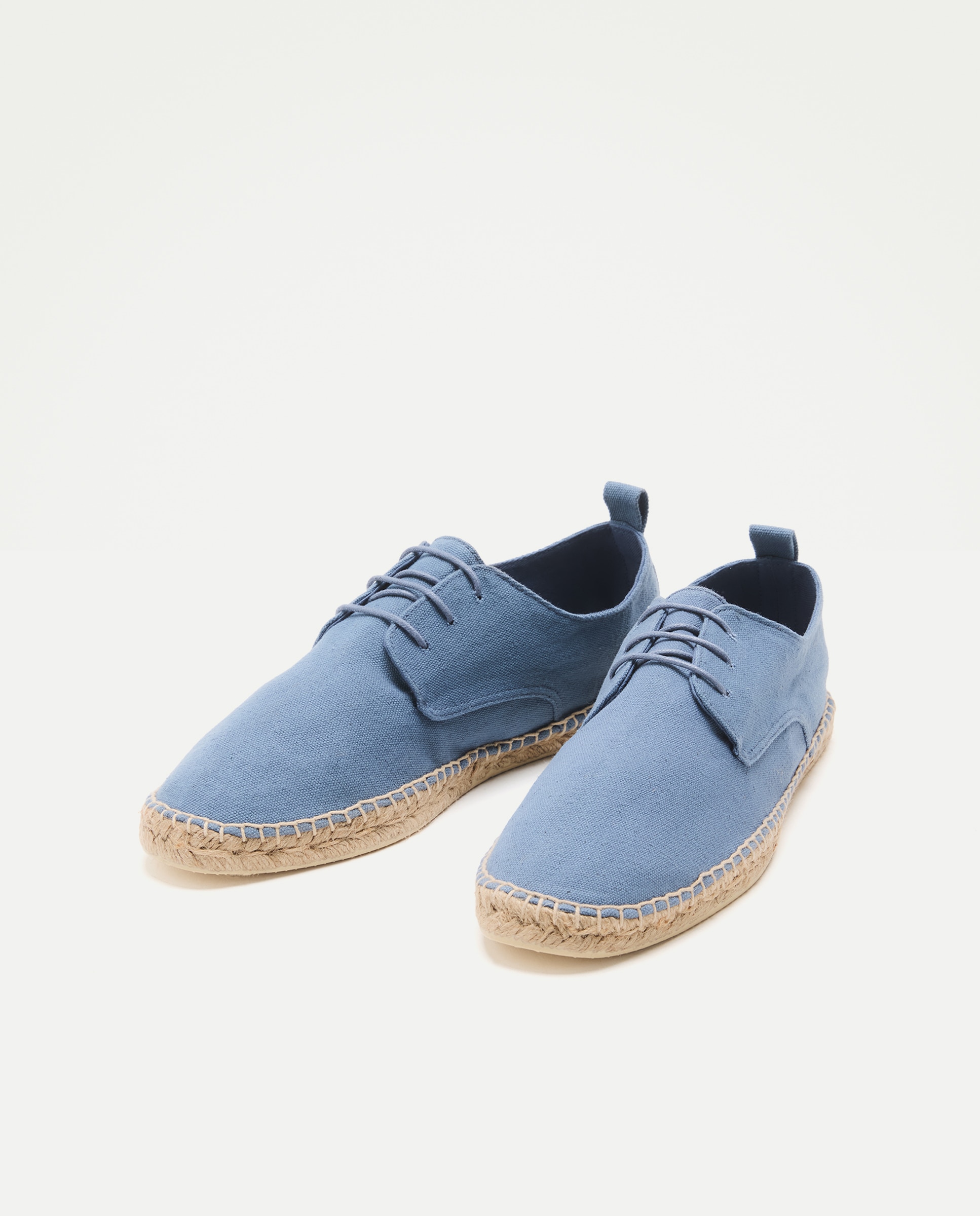 Zapato cordones lona de hombre con piso de yute 430 Azul oscuro-2