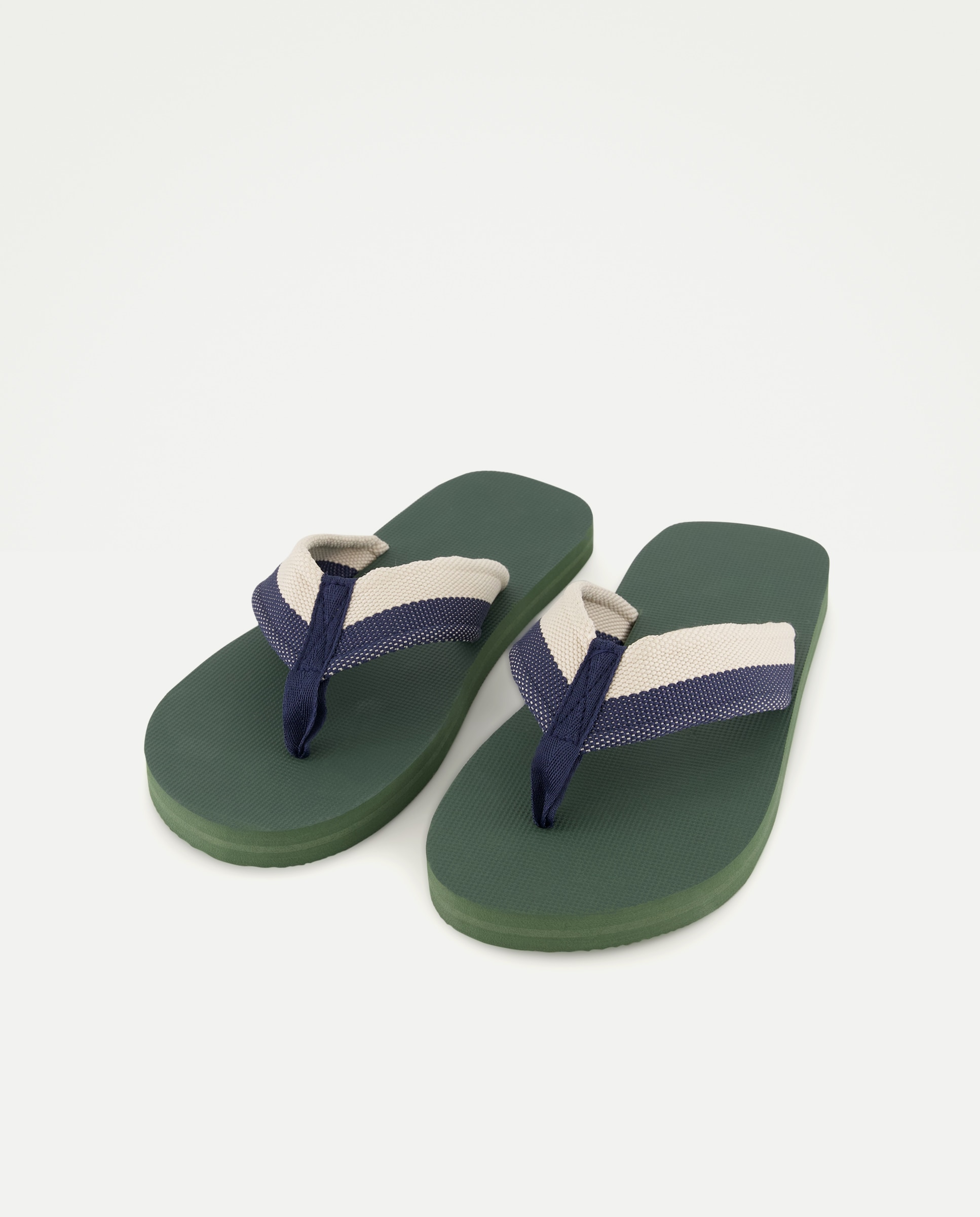 Chancla de baño esclava textil con piso de goma Verde-2