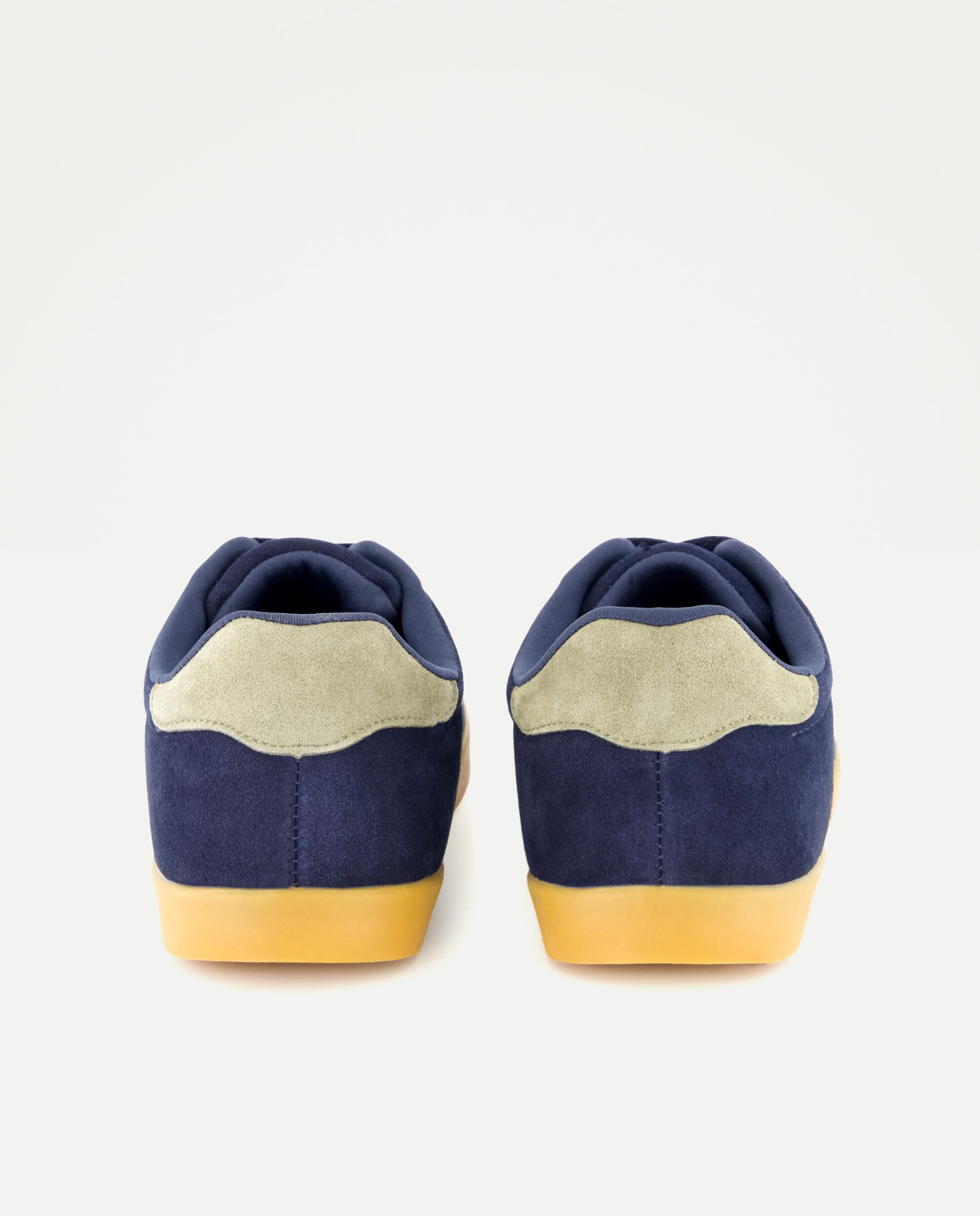 Deportivo cordones de hombre de serraje con piso de goma Azul marino-3