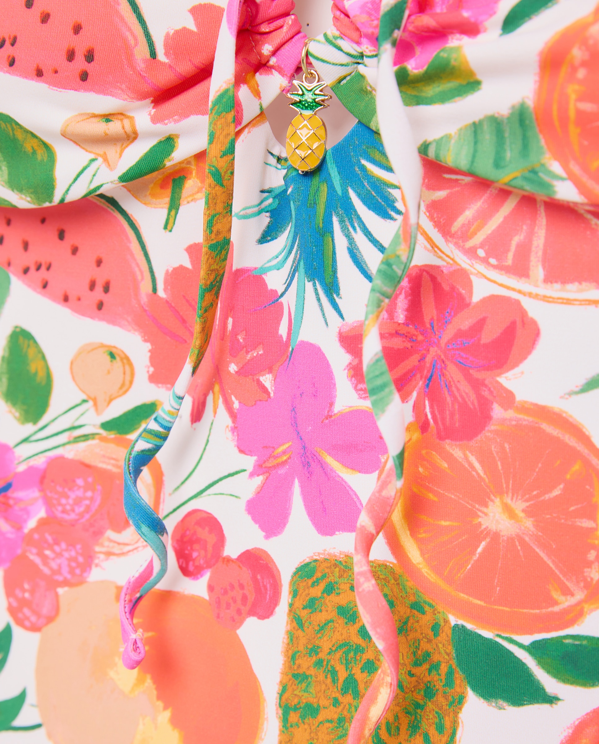 Fato de Banho com Frutas Tropicais 630 Coral-5