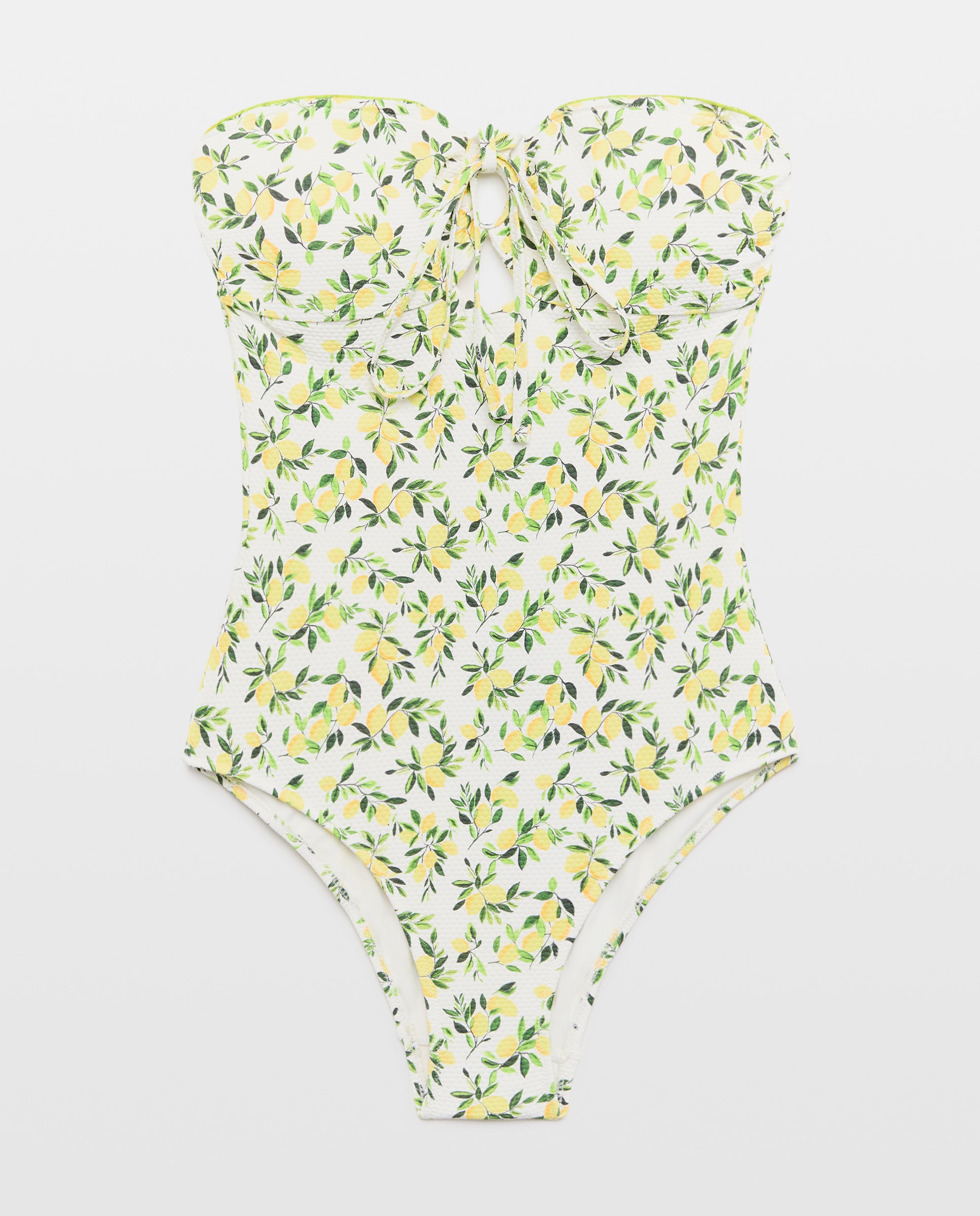 Fato de Banho Piqué com Limões Branco-4
