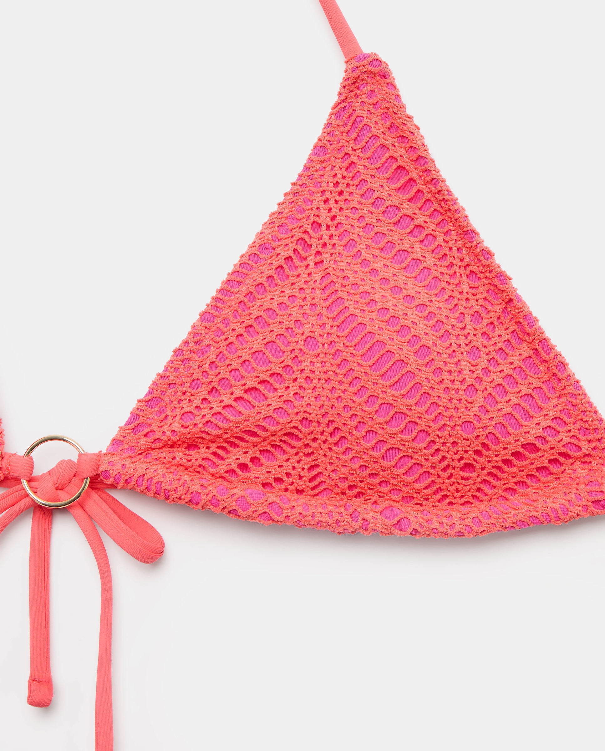 Top de Biquíni de Crochet 240 Fúcsia-5