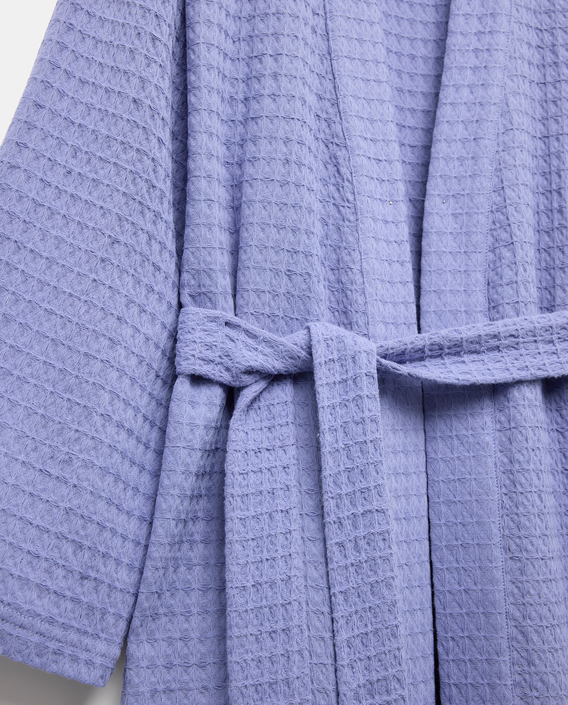 Robe com Cinto em Waffle 400 Azul-4