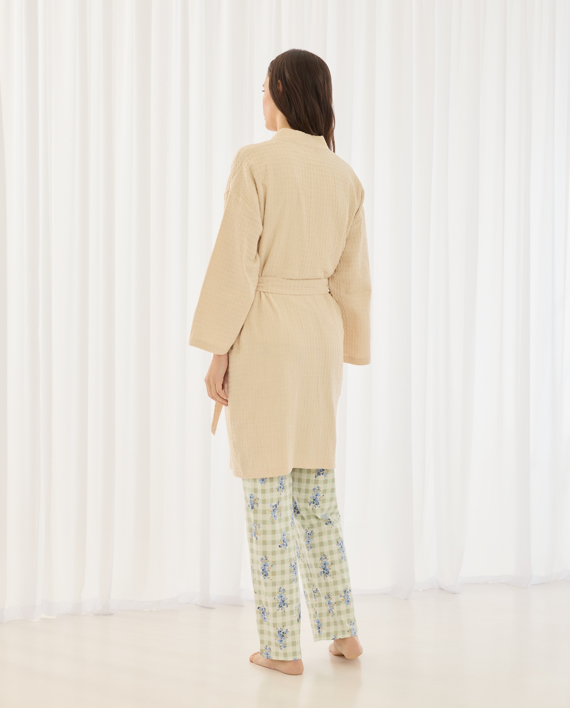 Robe com Cinto em Waffle Rice Paper-2