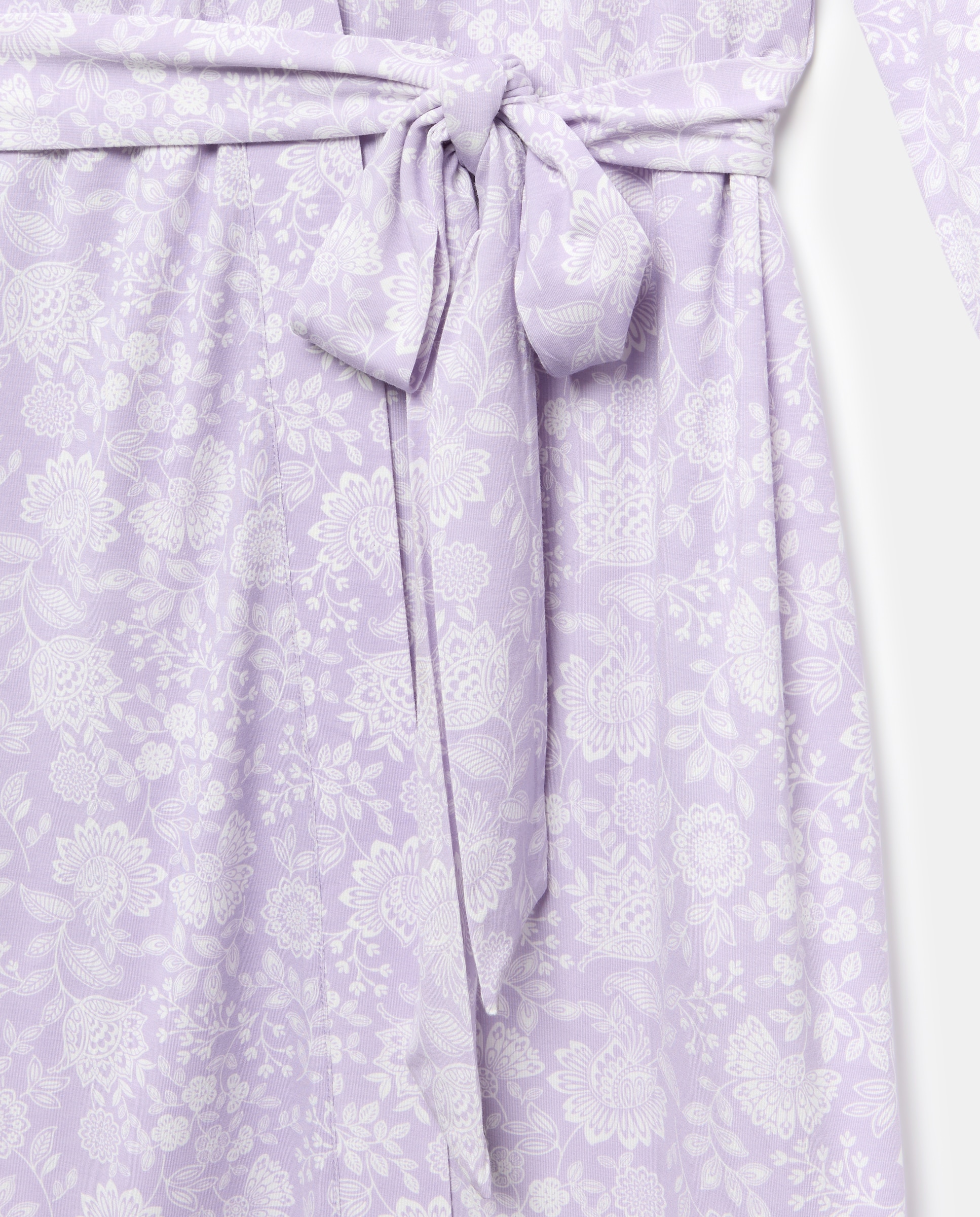 Robe Cruzado com Estampado Bicolor Roxo-5
