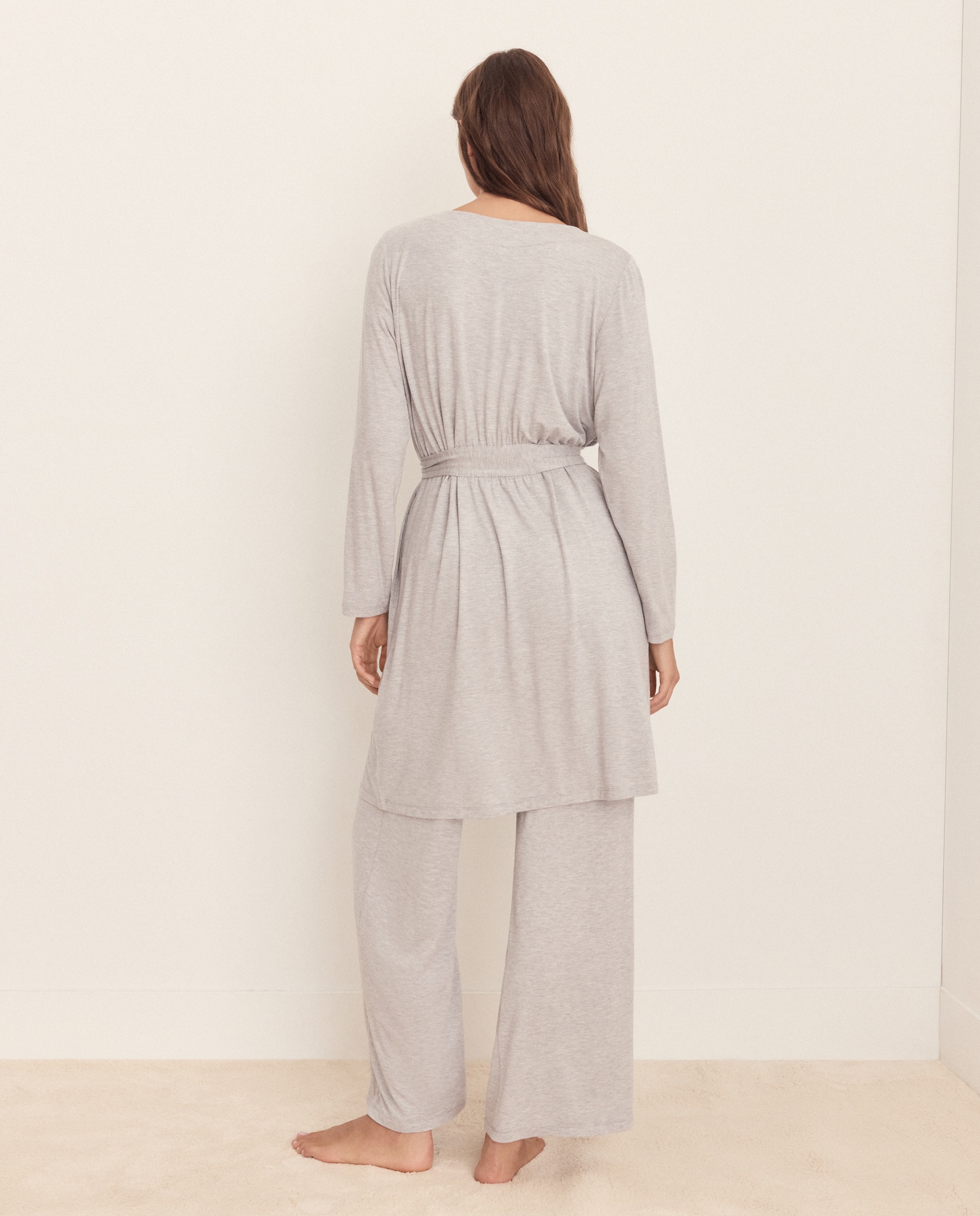 Robe com Detalhes 820 Cinzento Médio-3