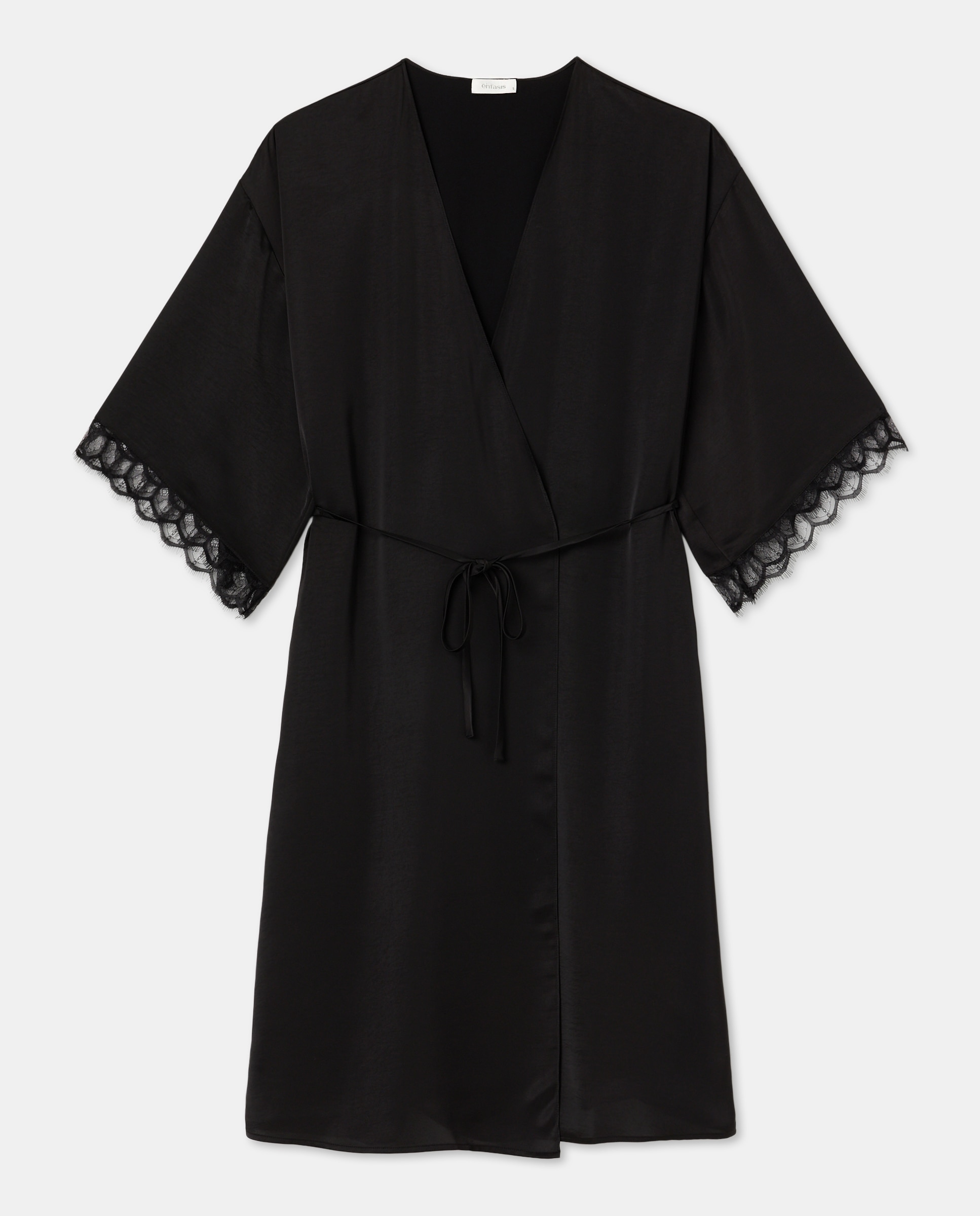 Robe Acetinado Preto-4