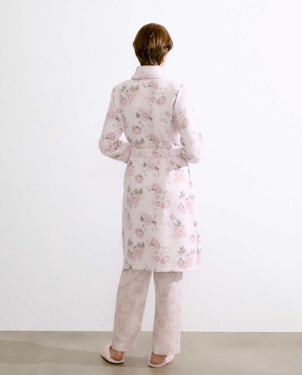 Robe com Estampado Floral Rosa-3
