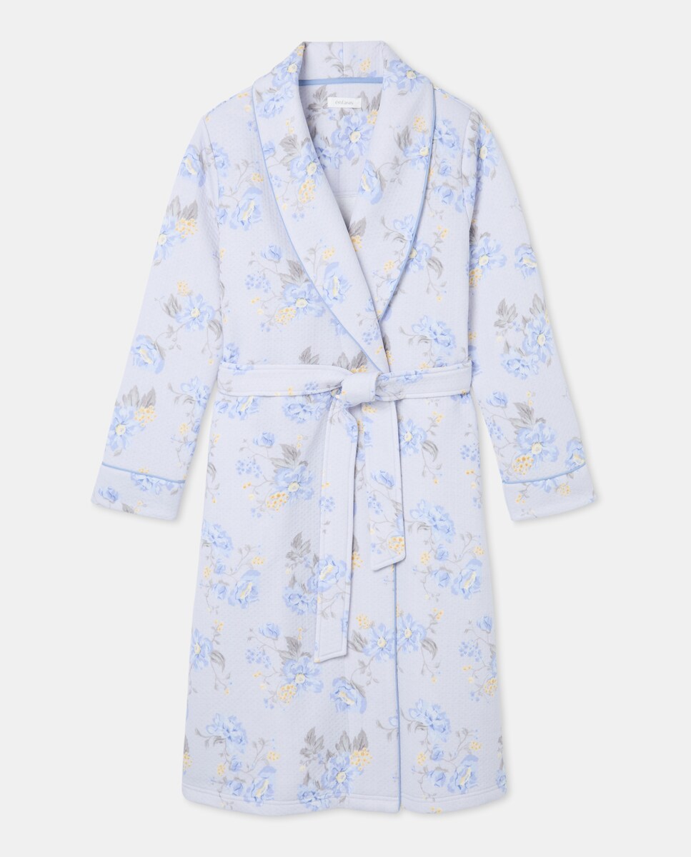 Robe com Estampado Floral Azul-4